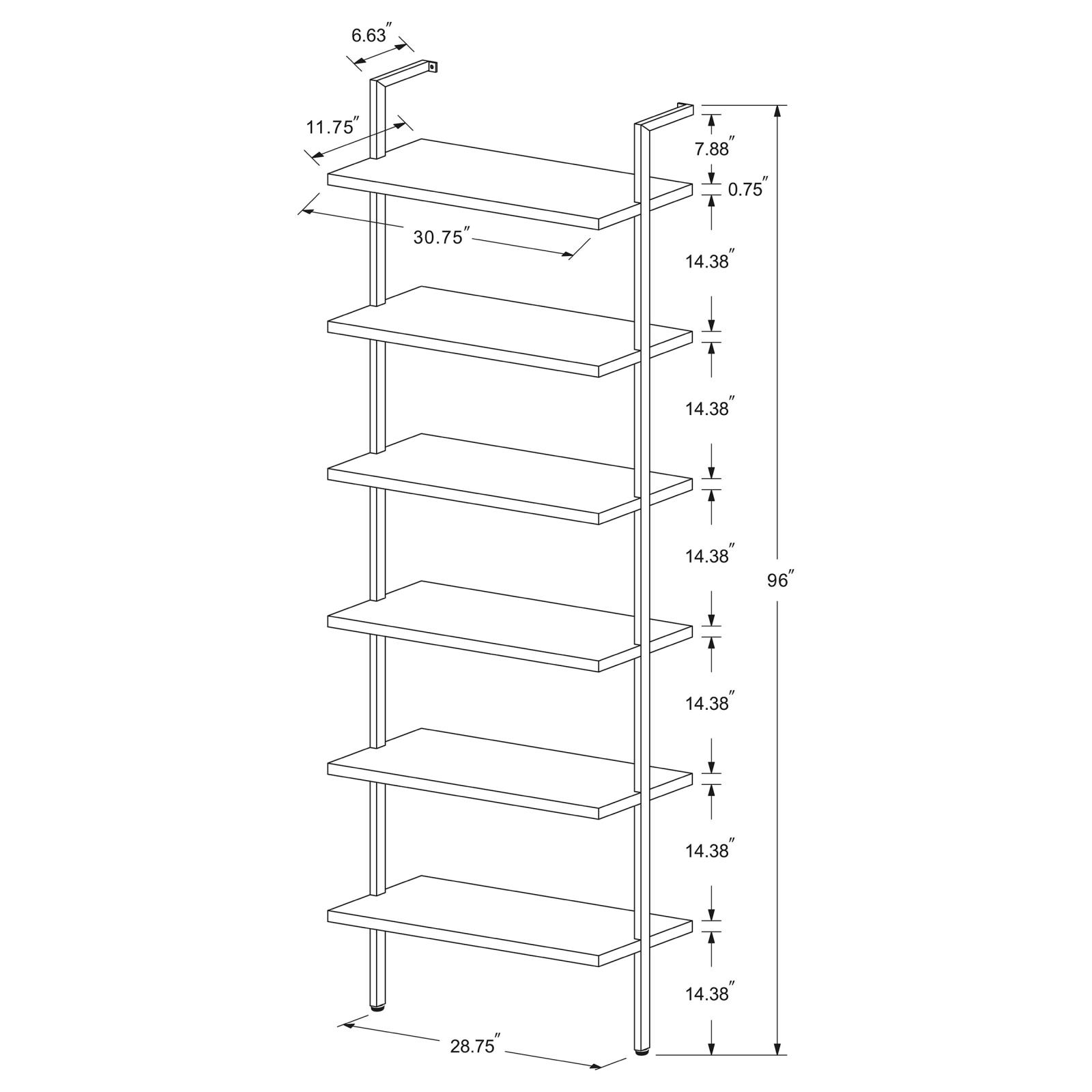 Owens 3-piece 96-inch Wall Mounted Bookshelf Set Walnut - Image 19