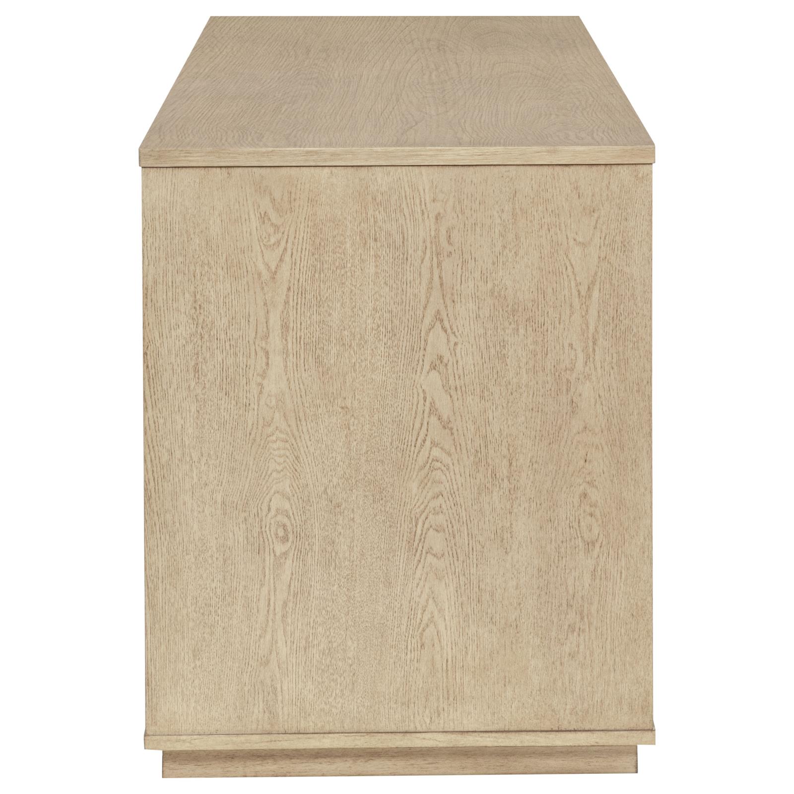 Harkes 75-inch 3-drawer Computer Desk with Adjustable Shelf Light Elm - Image 7