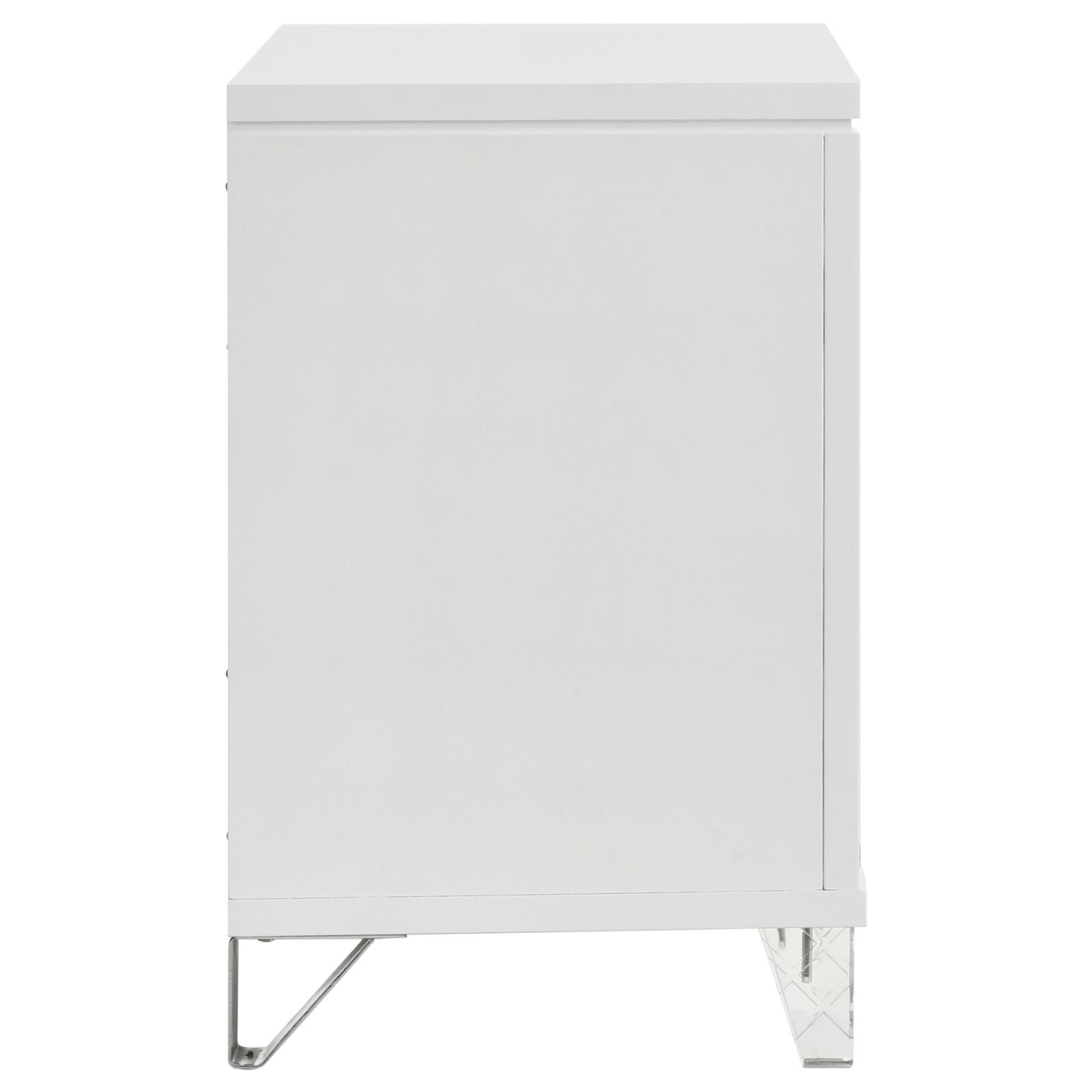 Marmore 2-drawer Nightstand Bedside Table White - Image 9