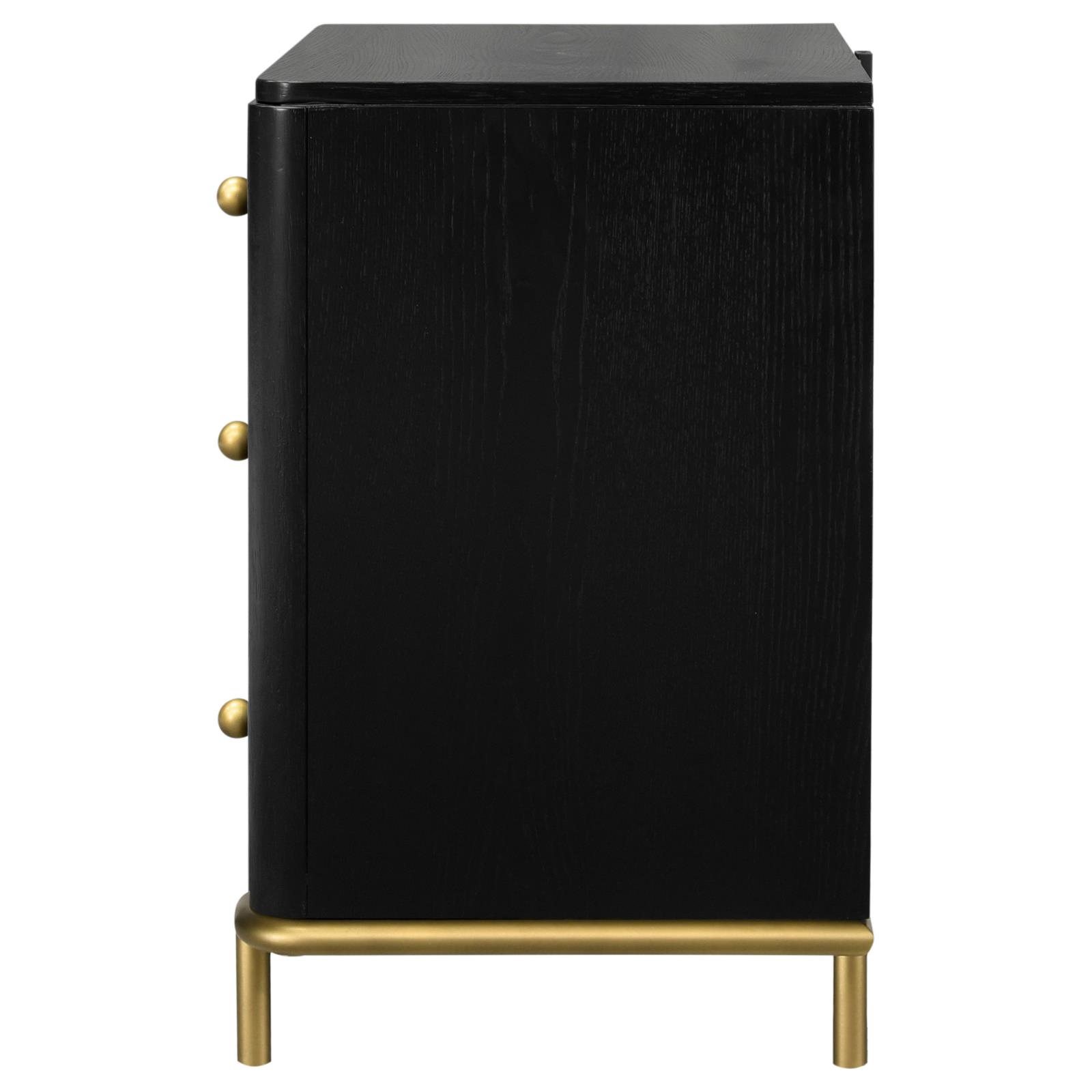 Arini 3-drawer Nightstand Black - Image 5
