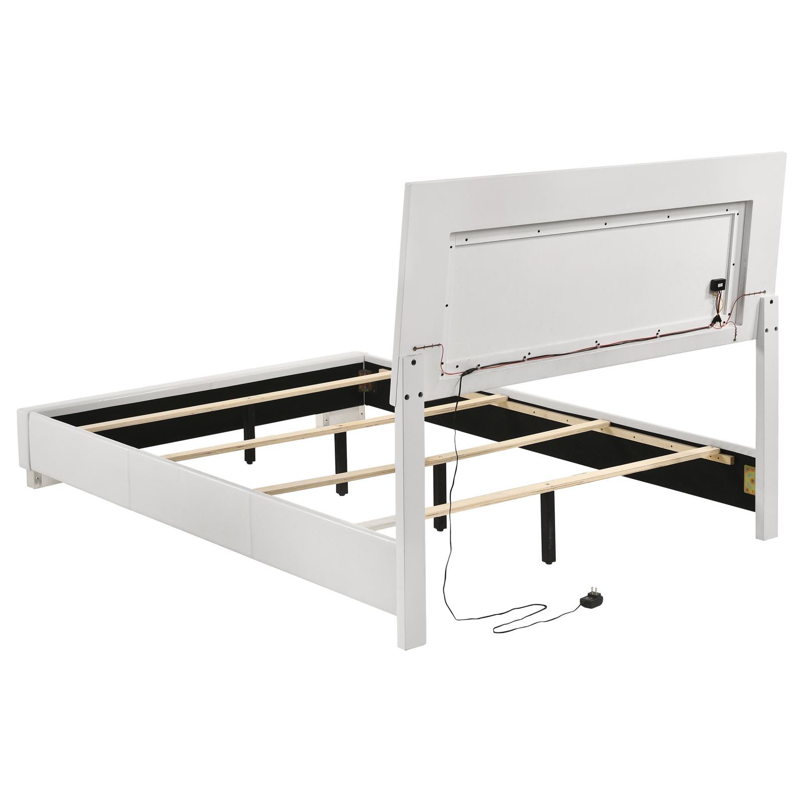 Felicity 5-piece Twin Bedroom Set White High Gloss - Image 4