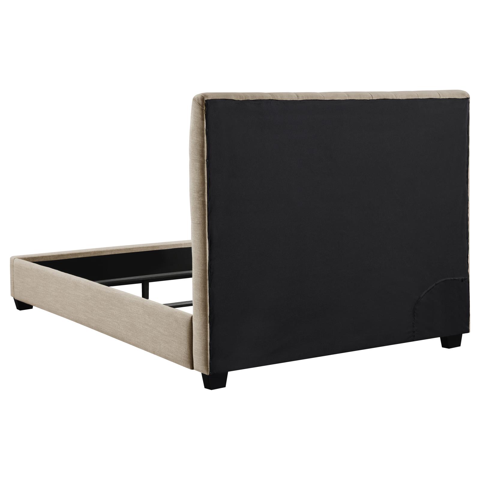 Chloe Upholstered Queen Panel Bed Oatmeal - Image 4
