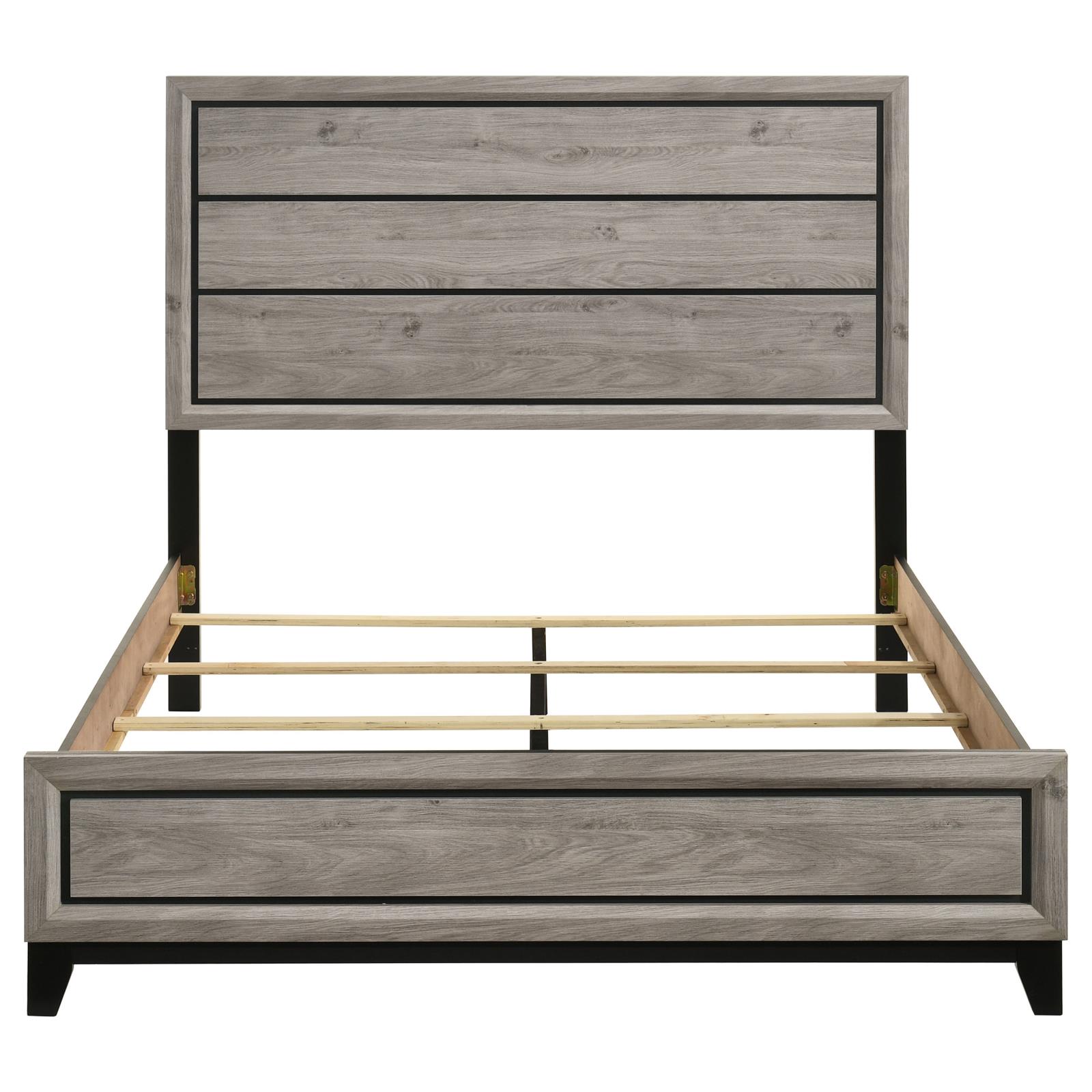 Valen Wood Queen Panel Bed Light Taupe - Image 4