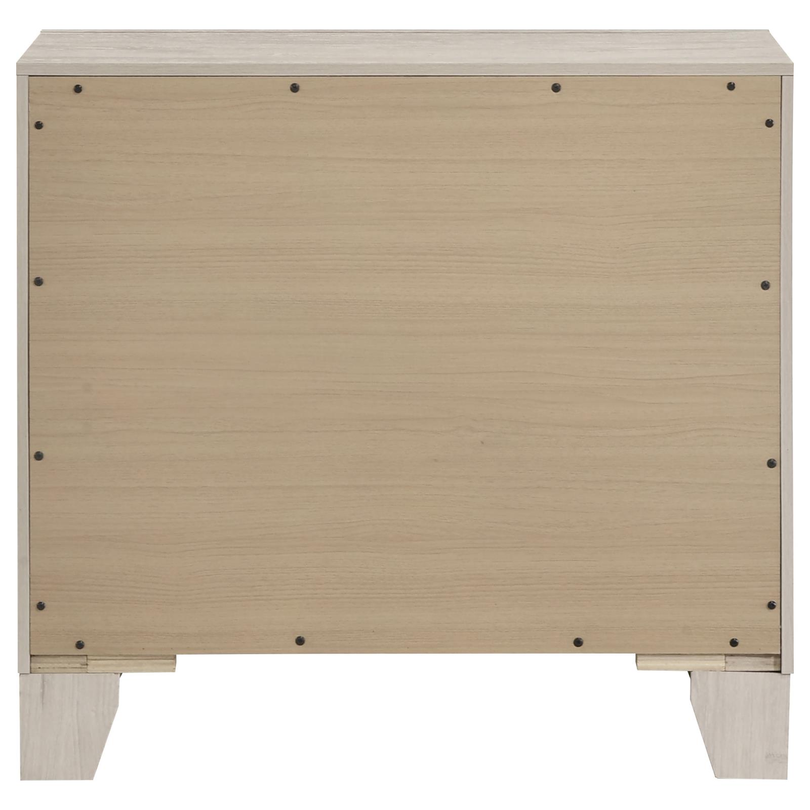 Farre 2-drawer Nightstand Bedside Table Washed Grey - Image 7