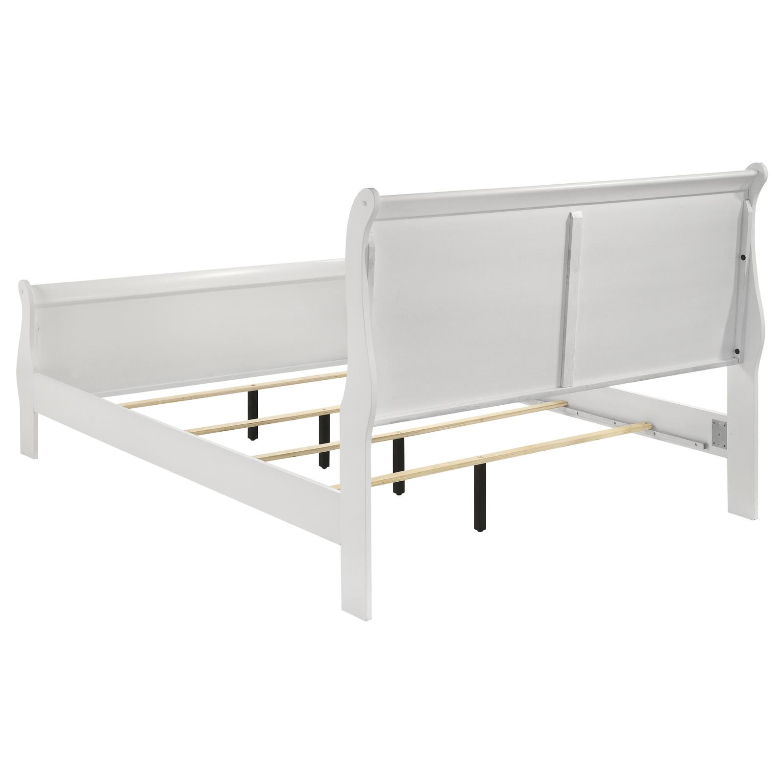 Louis Philippe 47-inch Queen Sleigh Panel Bed White - Image 4