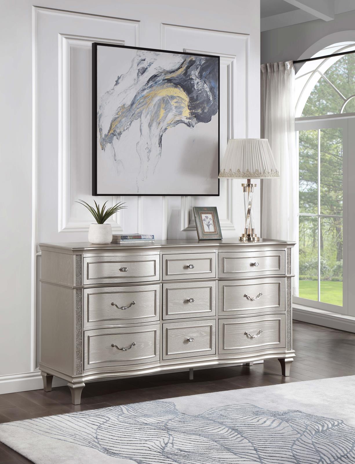Evangeline 9-drawer Dresser Silver Oak - Image 2