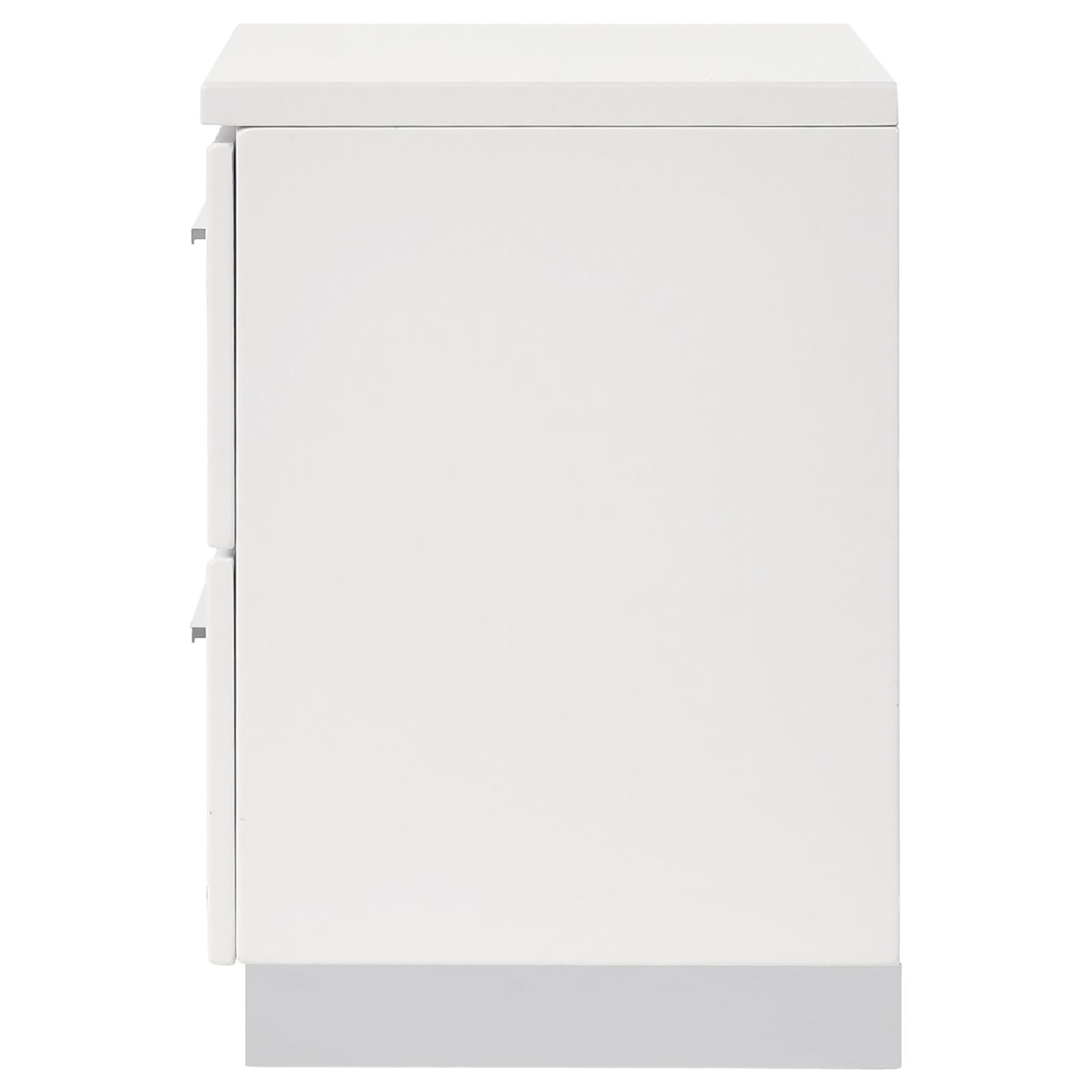 Felicity 2-drawer Nightstand White High Gloss - Image 5