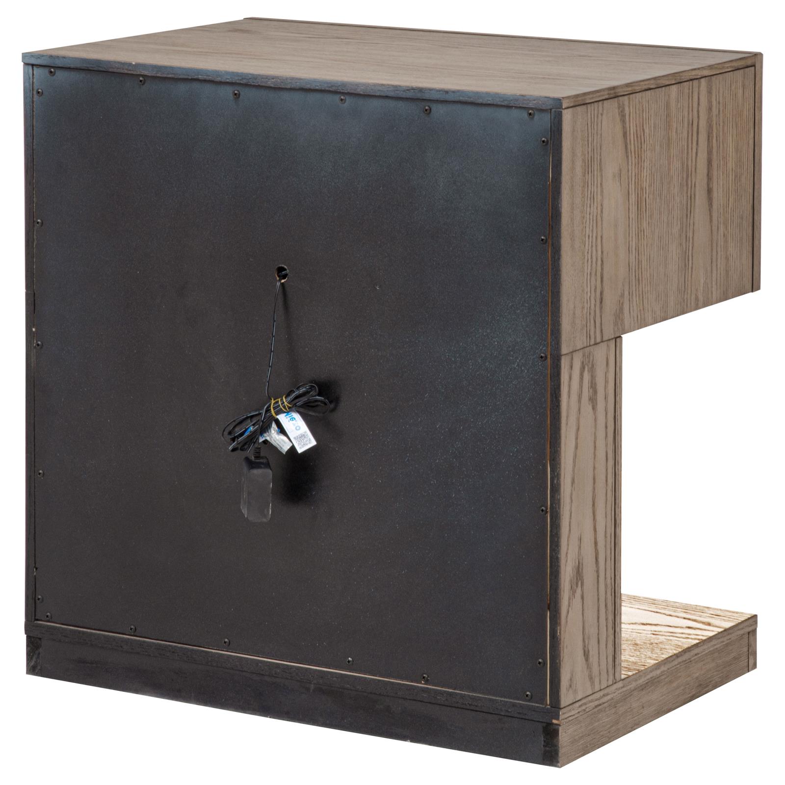 Kenora 1-drawer Nightstand Bedside Table Barley Brown - Image 8