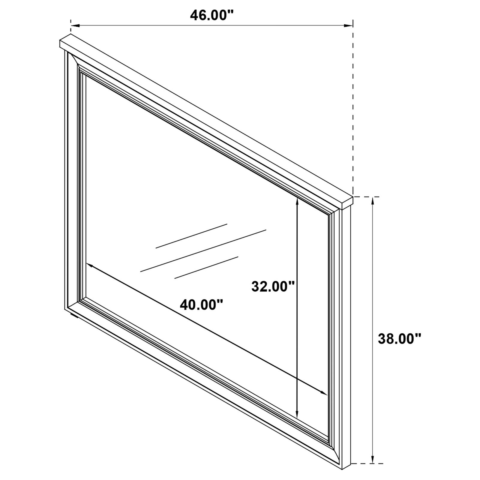Pembroke Dresser Mirror Washed Oak - Image 5