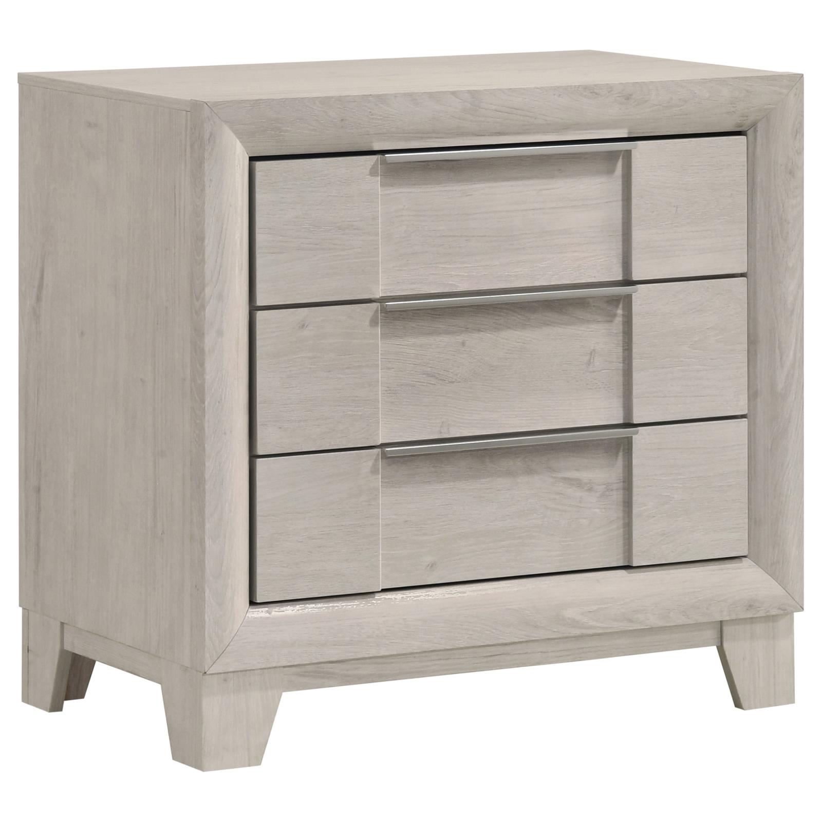 Farre 2-drawer Nightstand Bedside Table Washed Grey