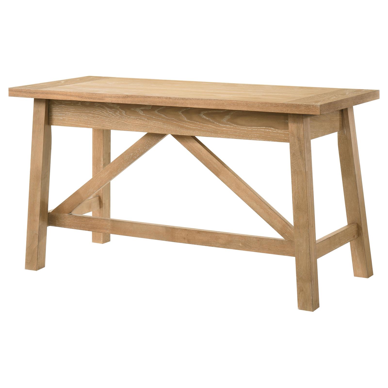 Fabian 54-inch 2-drawer Computer Writing Desk Distressed Light Brown - Image 10