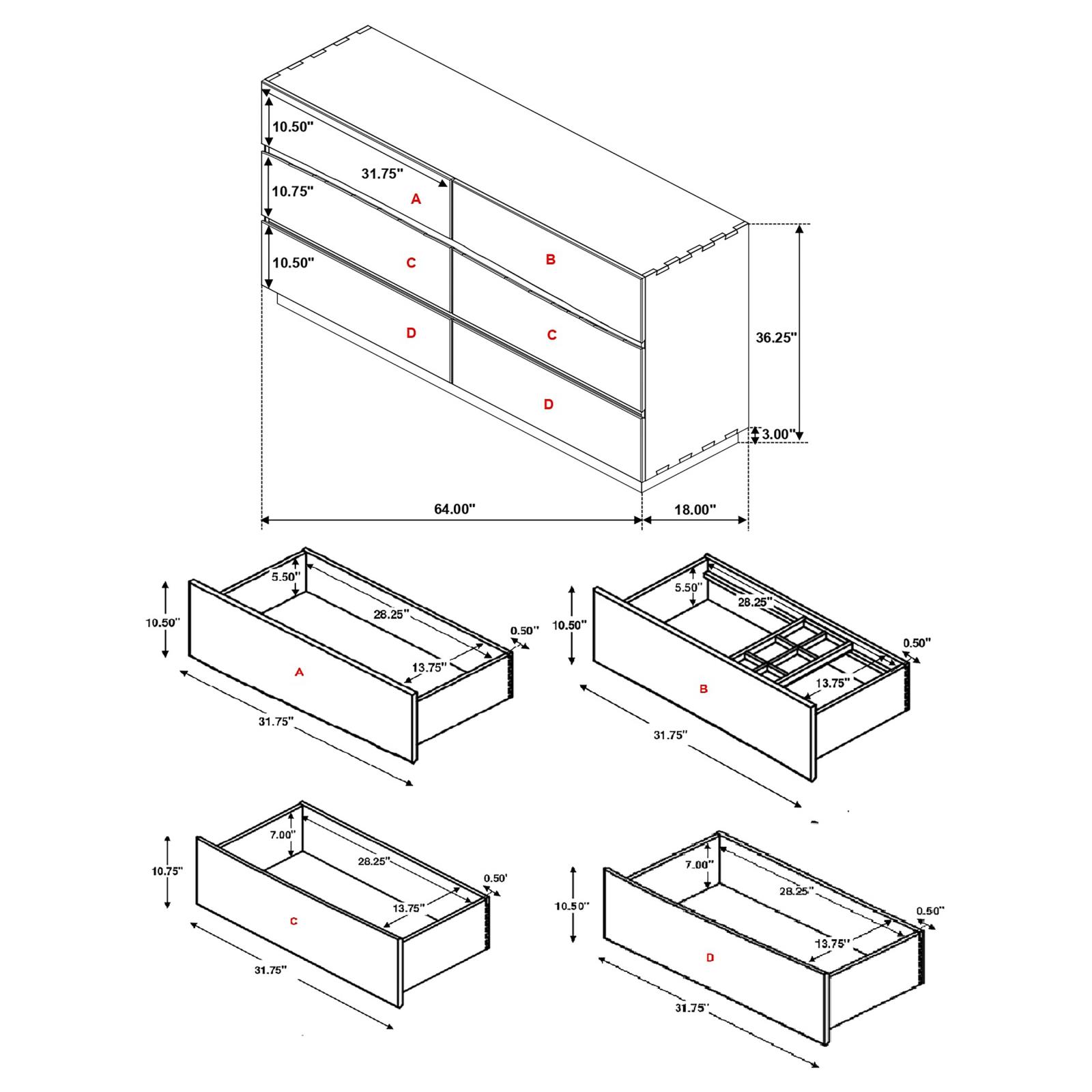 Winslow 6-drawer Dresser Smokey Walnut - Image 3