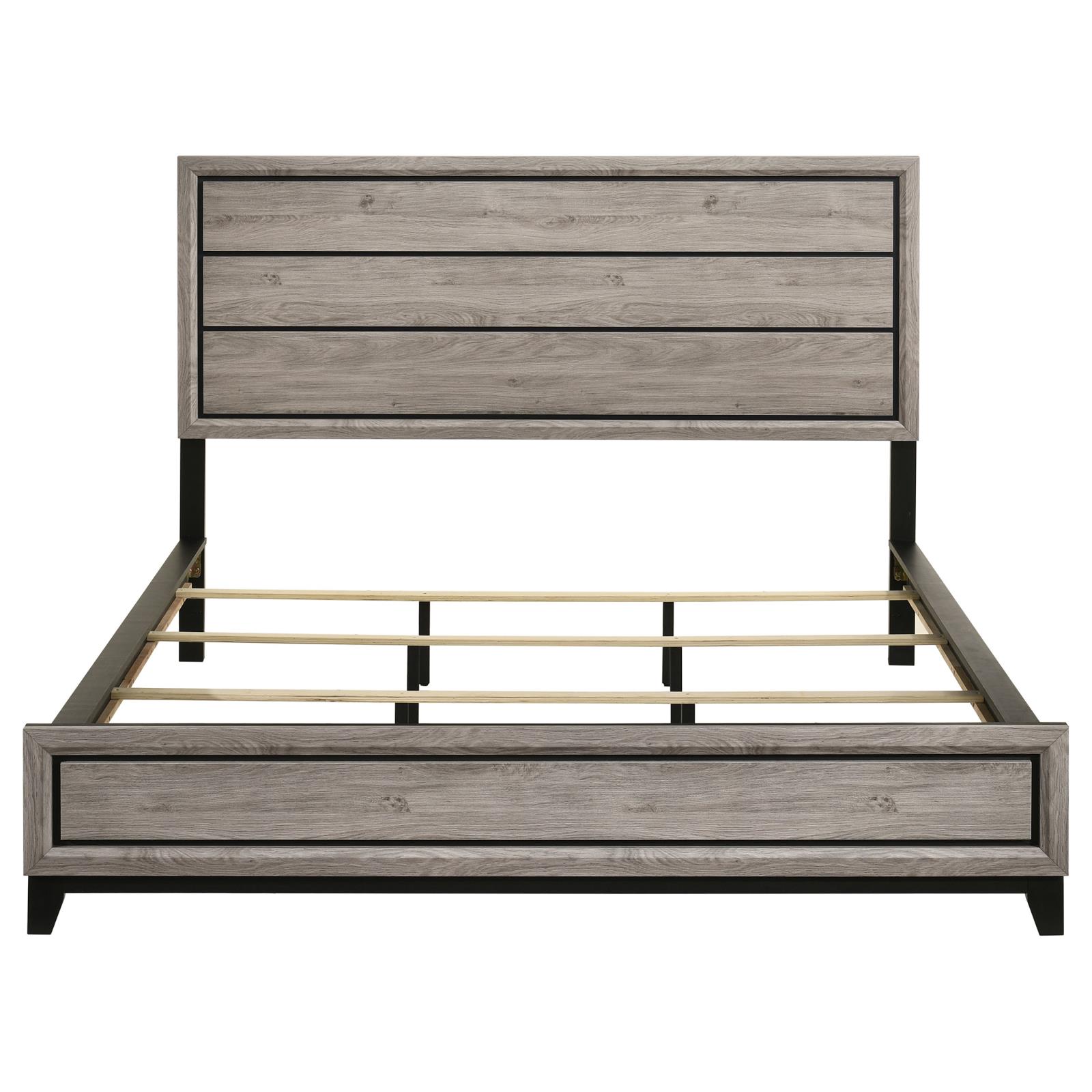 Valen Wood California King Panel Bed Light Taupe - Image 4