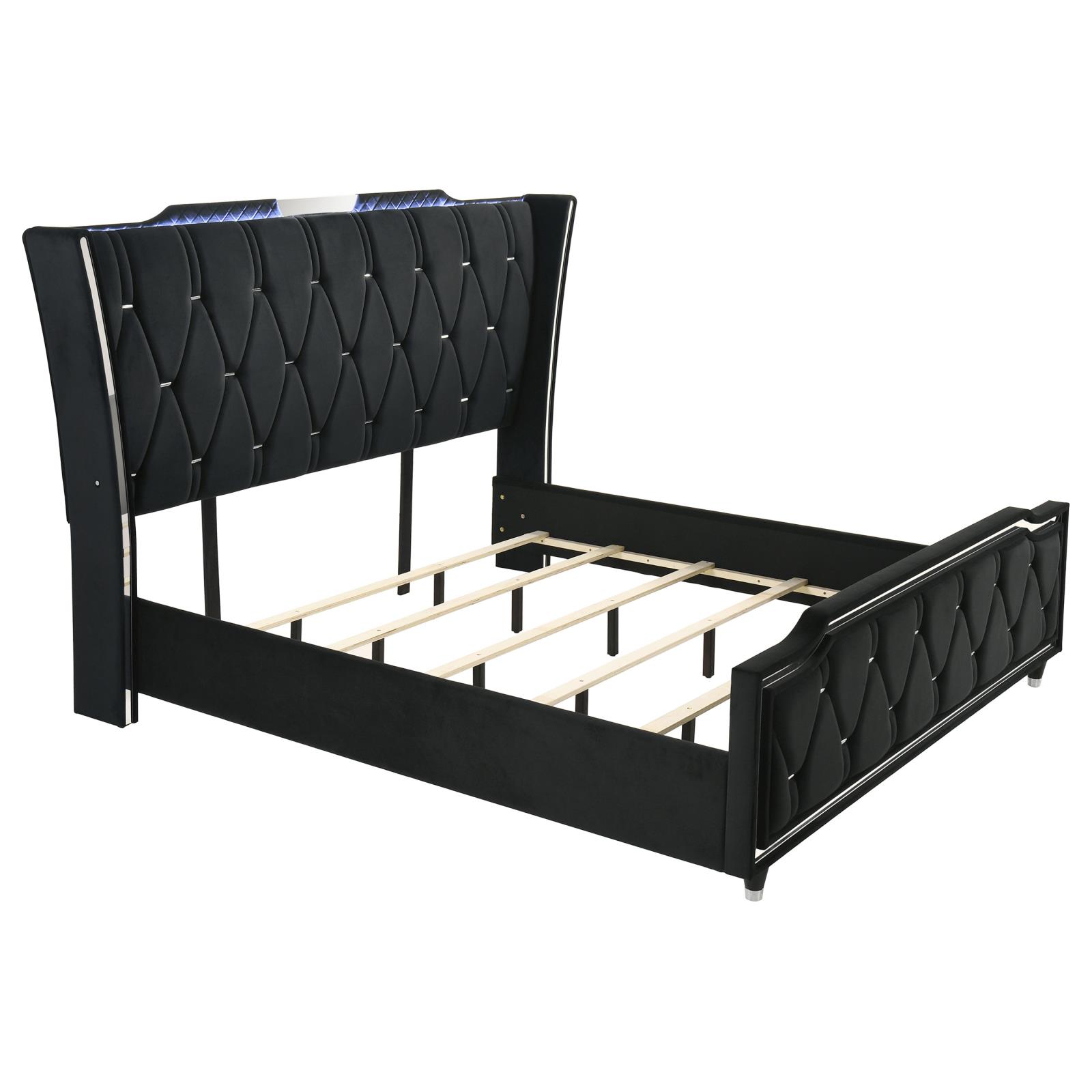 Lorient Eastern King LED Upholstered Bed - Image 14