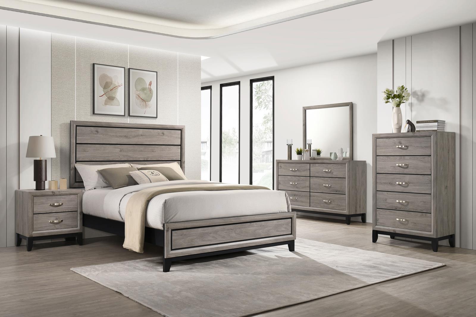 Valen Wood California King Panel Bed Light Taupe - Image 10