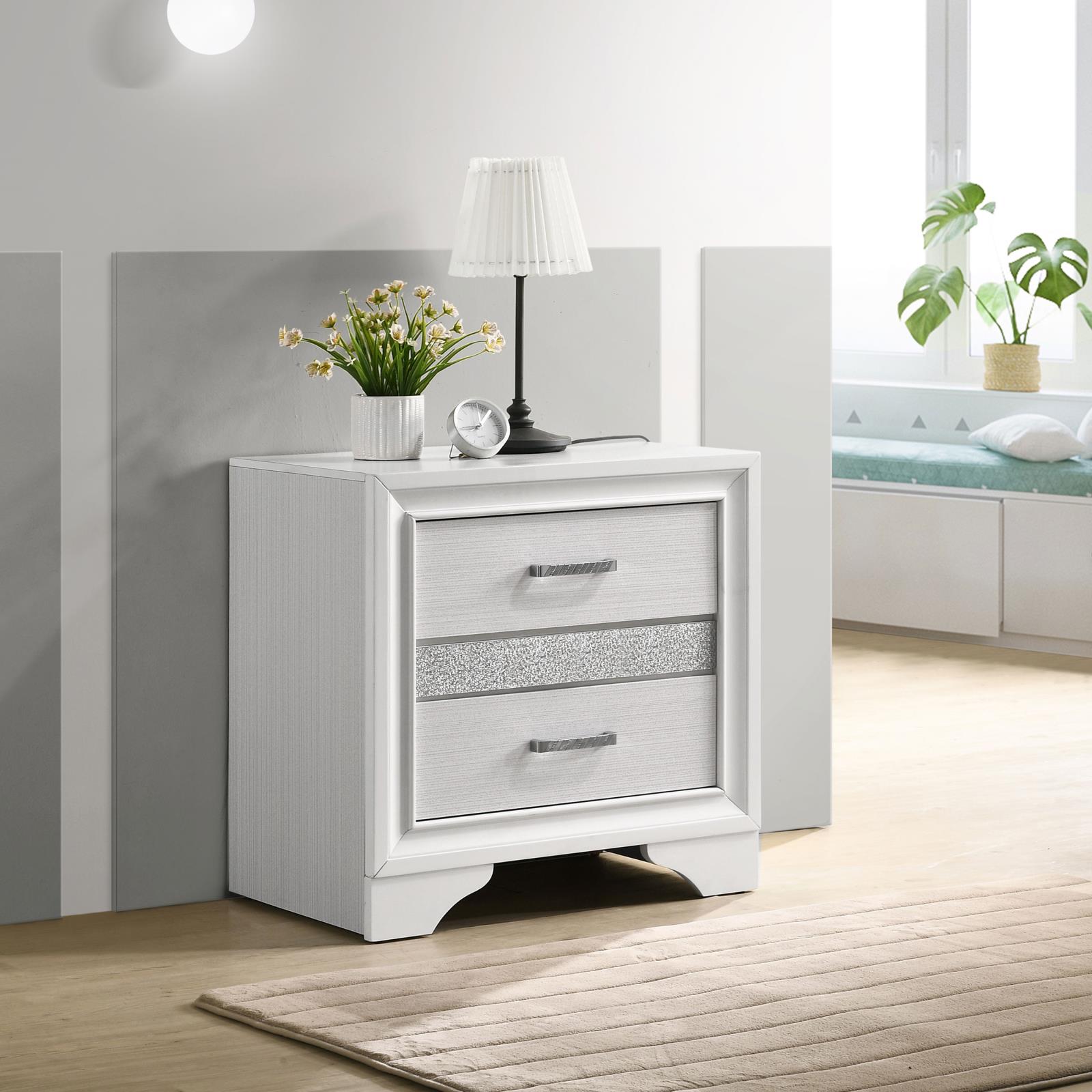 Miranda 3-drawer Nightstand Bedside Table - Image 2