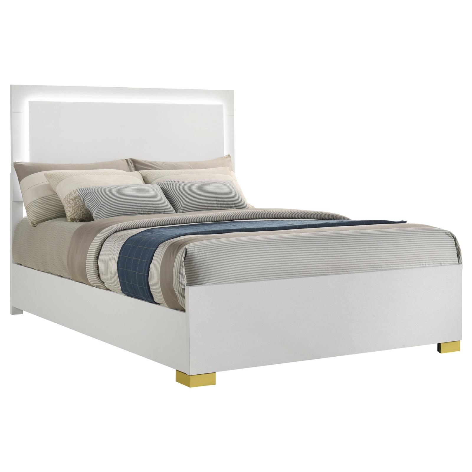 Marceline Wood Full LED Panel Bed - Image 13