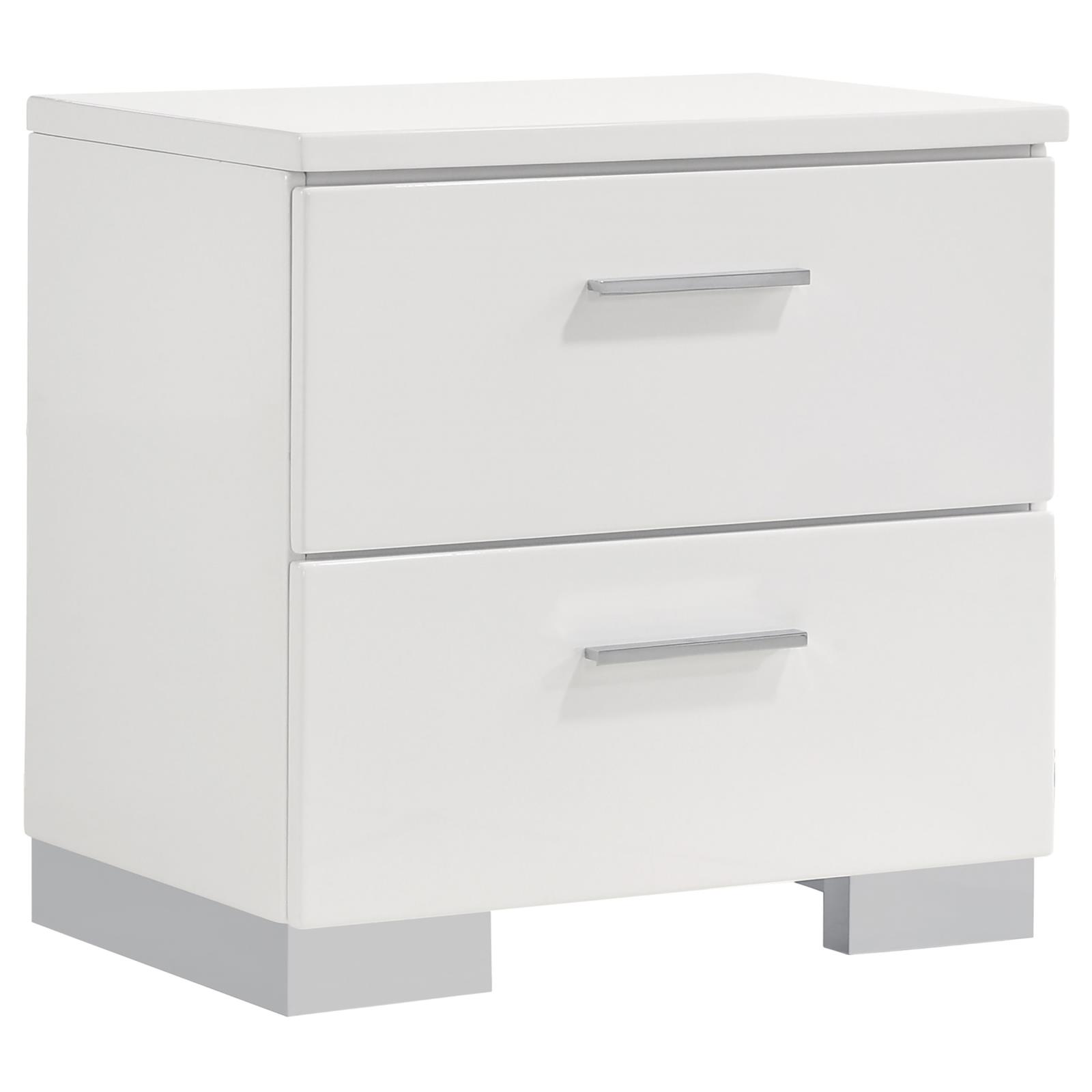 Felicity 5-piece Twin Bedroom Set White High Gloss - Image 5