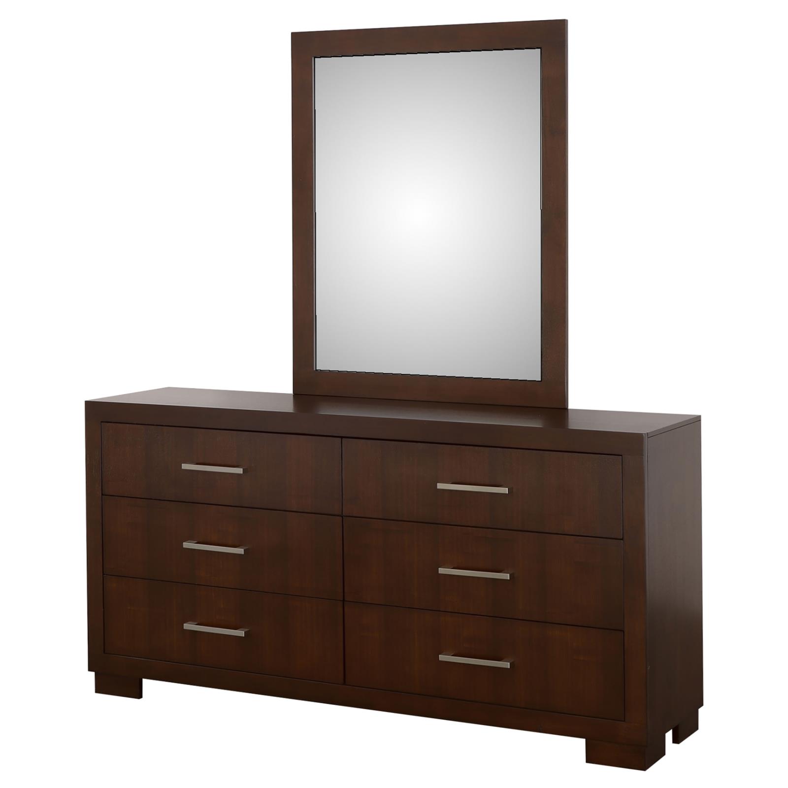 Jessica 6-drawer Dresser with Mirror Cappuccino - Image 4