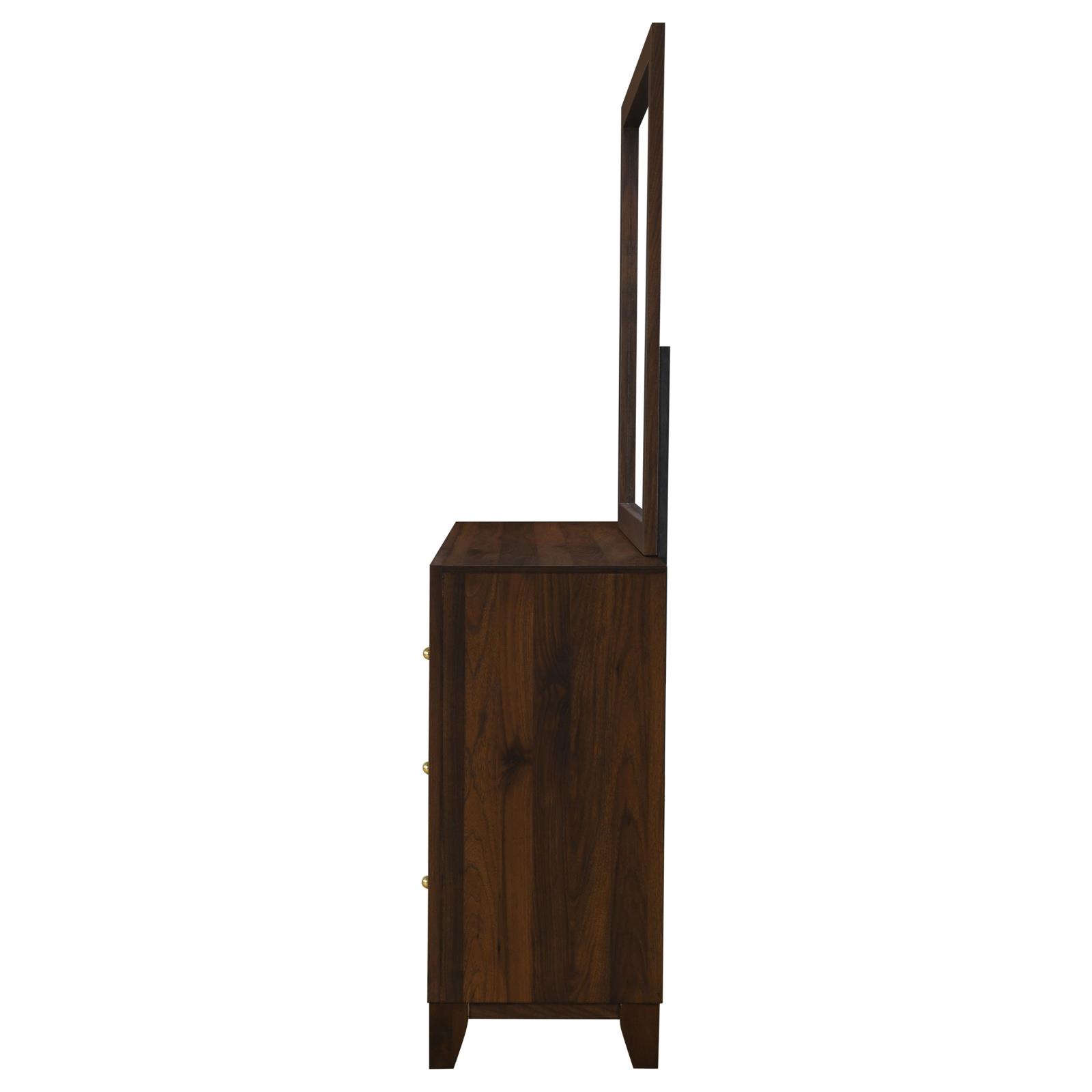 Welsley 6-drawer Dresser and Mirror Walnut - Image 5