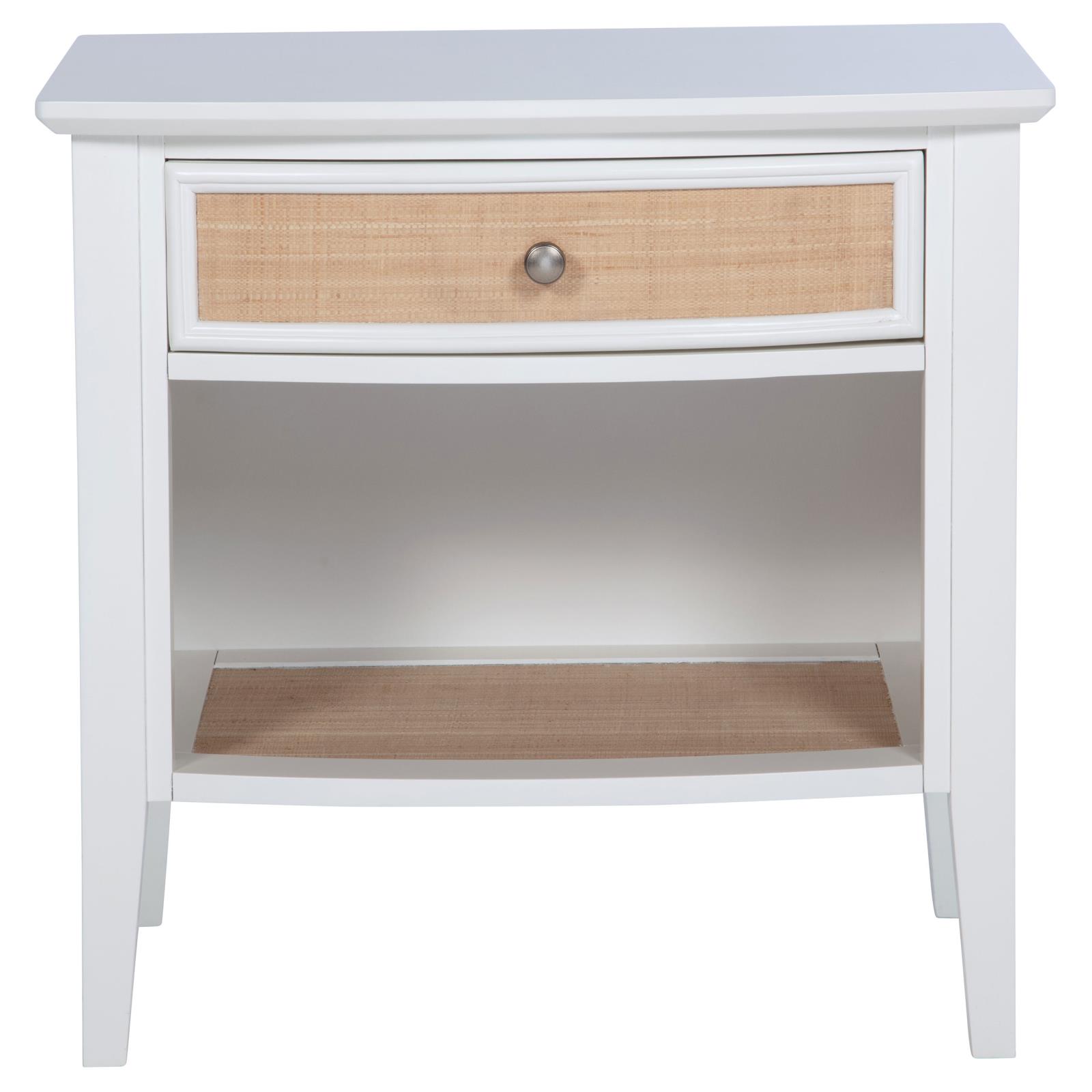 Bexhill 1-drawer Nightstand Bedside Table White - Image 3