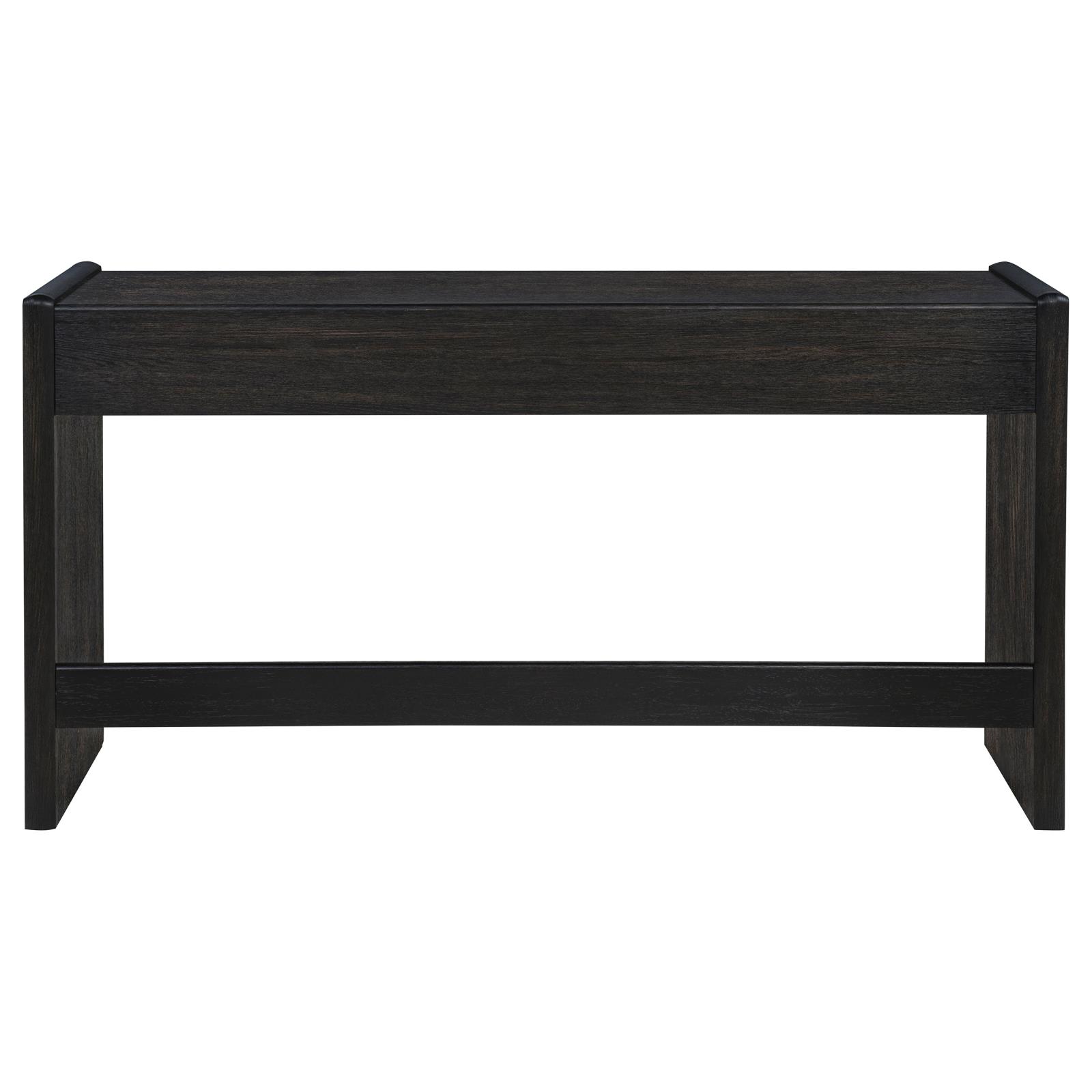 Leandro 2-drawer Home Office Writing Desk Burnished Black - Image 9