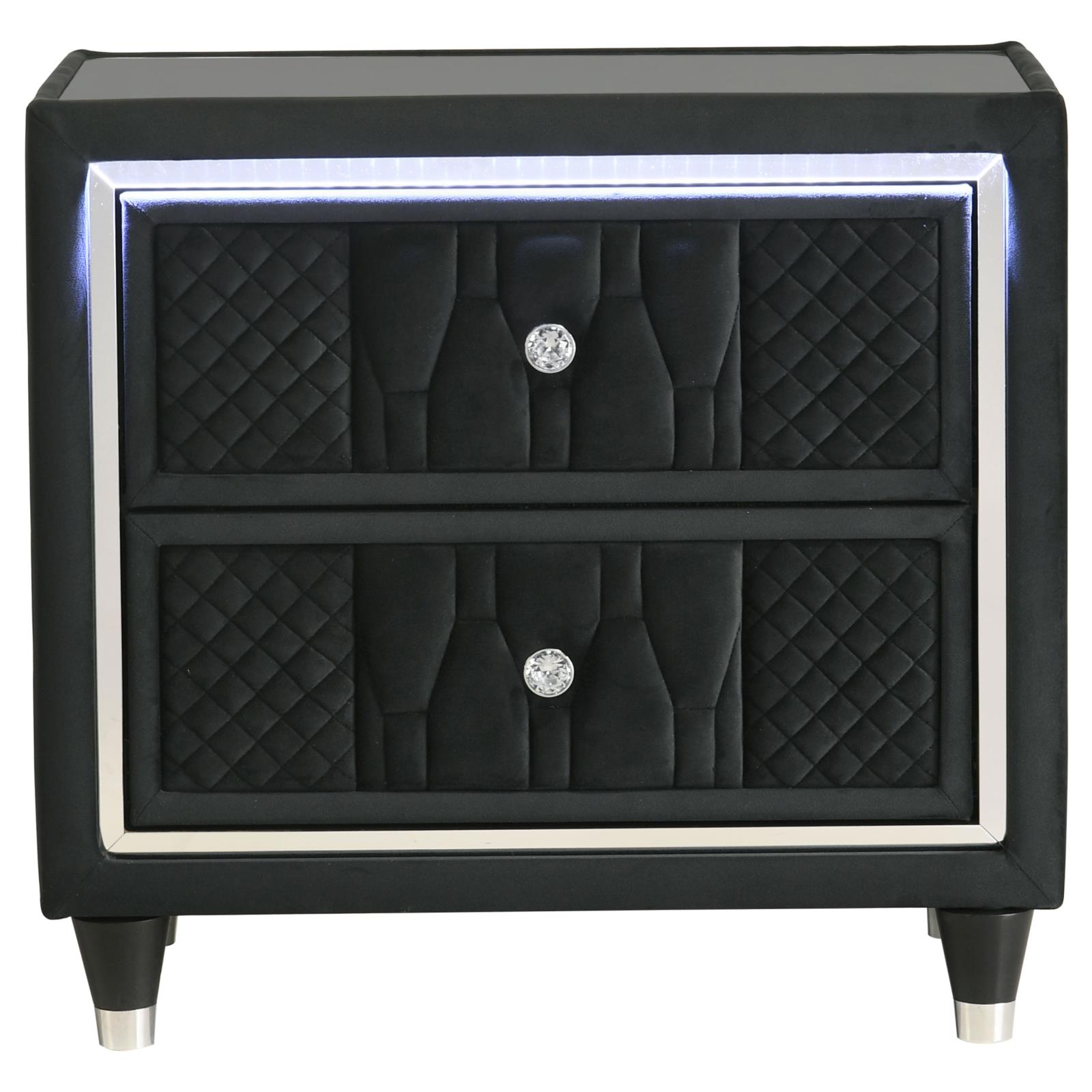 Lorient 2-drawer LED Nightstand with USB - Image 21