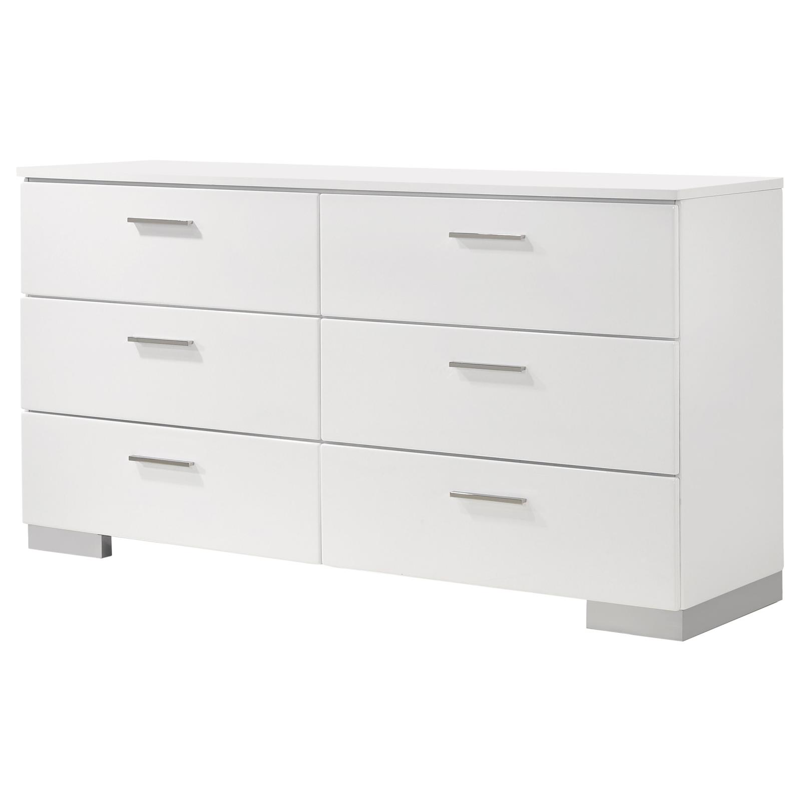 Felicity 6-drawer Dresser White High Gloss - Image 4
