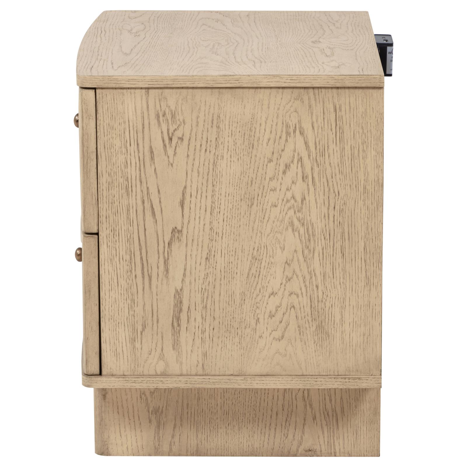 Kailani 2-drawer Nightstand Bedside Table Beige Oak - Image 5