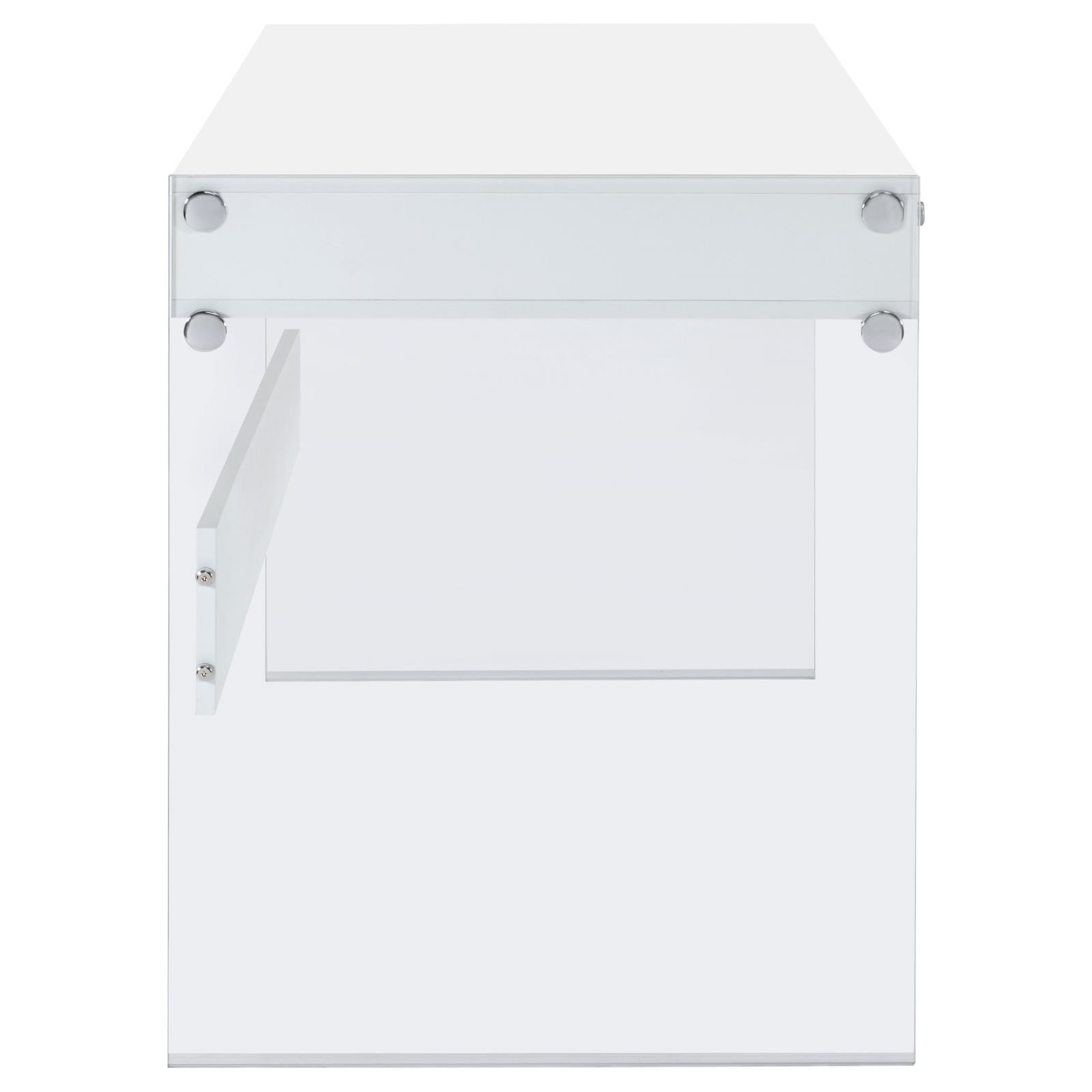 Dobrev 48-inch 2-drawer Writing Desk White High Gloss - Image 10