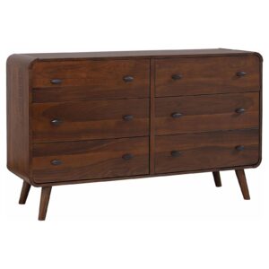 Robyn 6-drawer Bedroom Dresser Dark Walnut