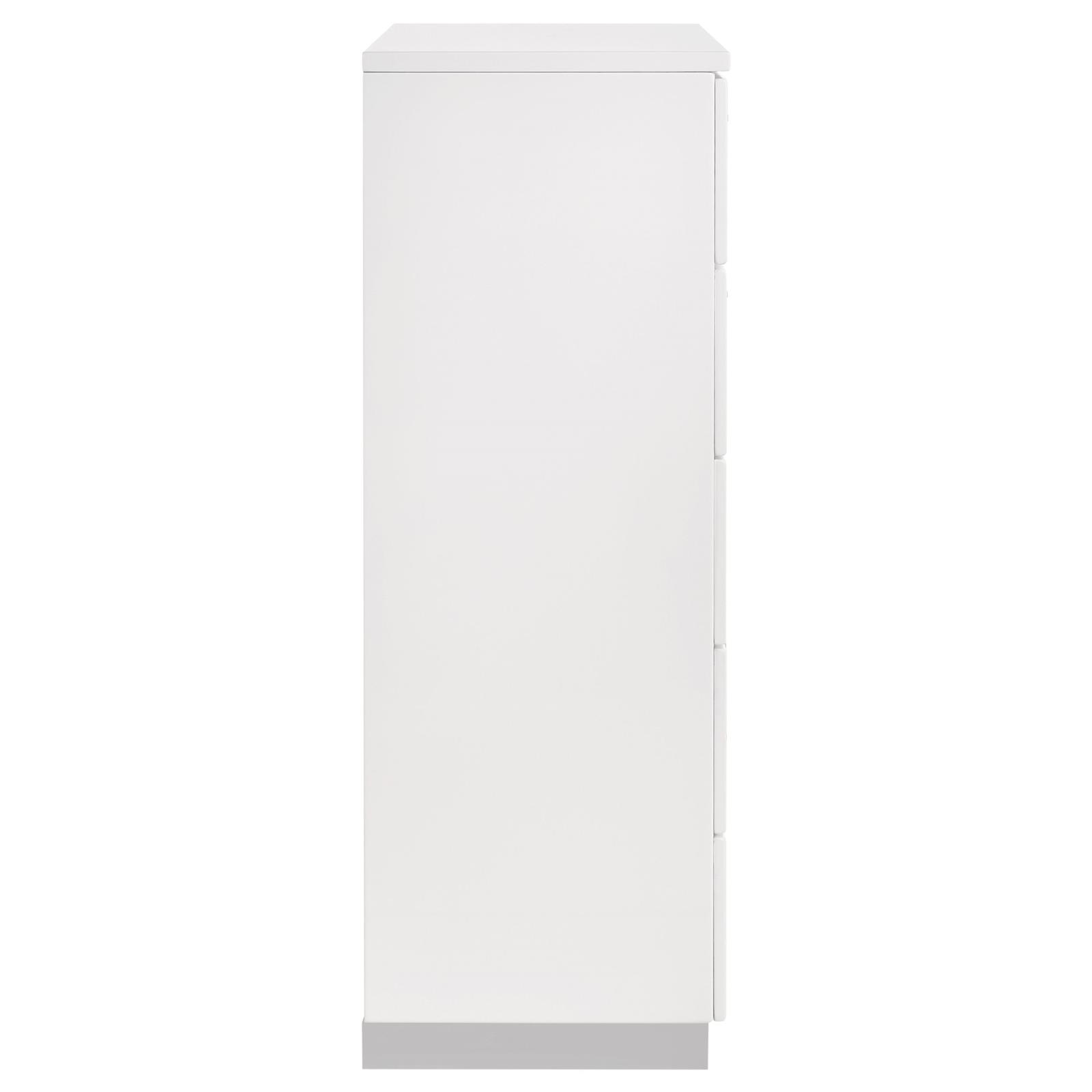 Felicity 5-drawer Bedroom Chest White High Gloss - Image 9