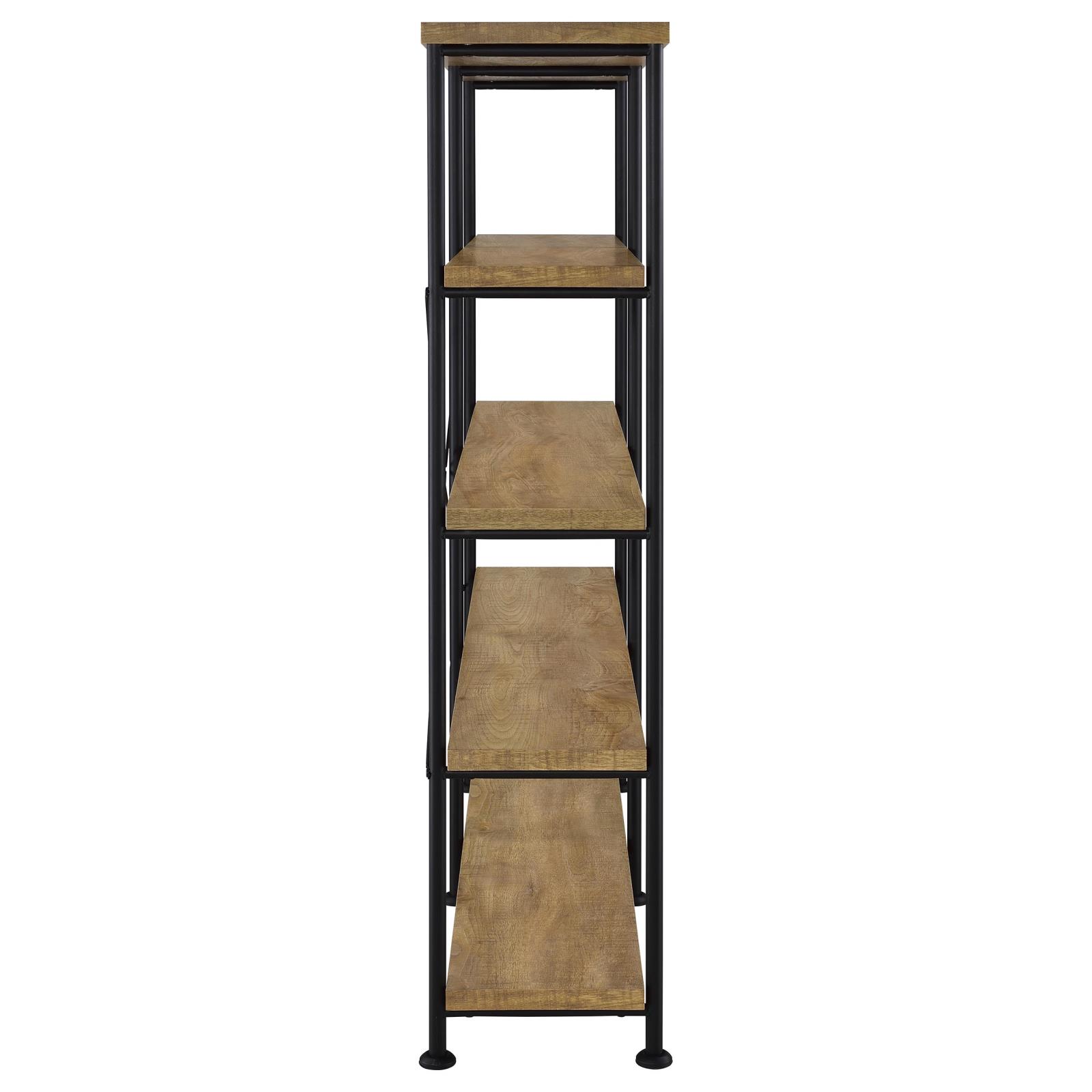 Analiese 63-inch 4-shelf Double Bookshelf Mango - Image 8