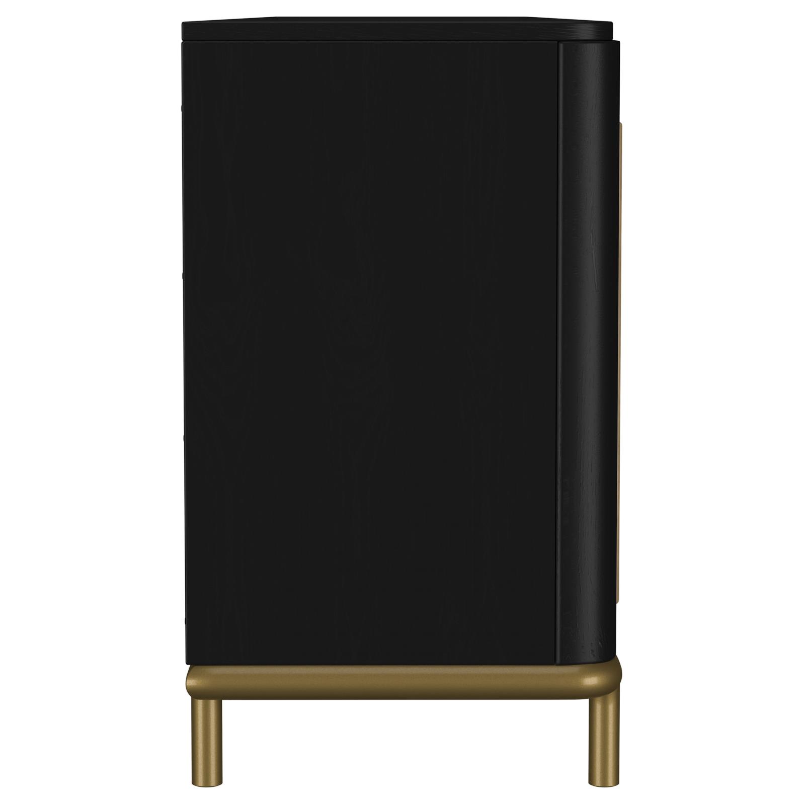 Arini Rattan Cane 2-door TV Stand Media Console Black - Image 10