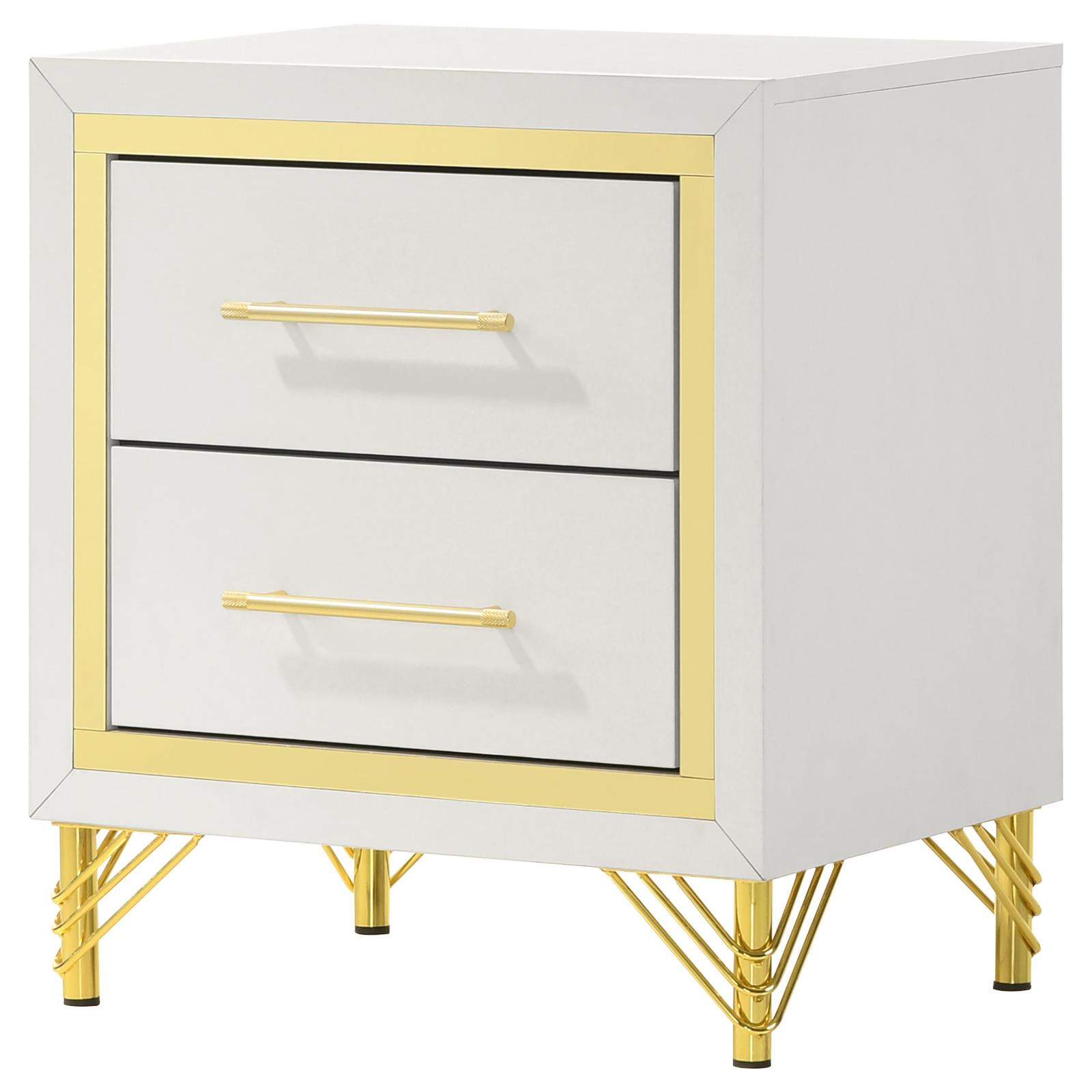 Lucia 2-drawer Nightstand Bedside Table - Image 4