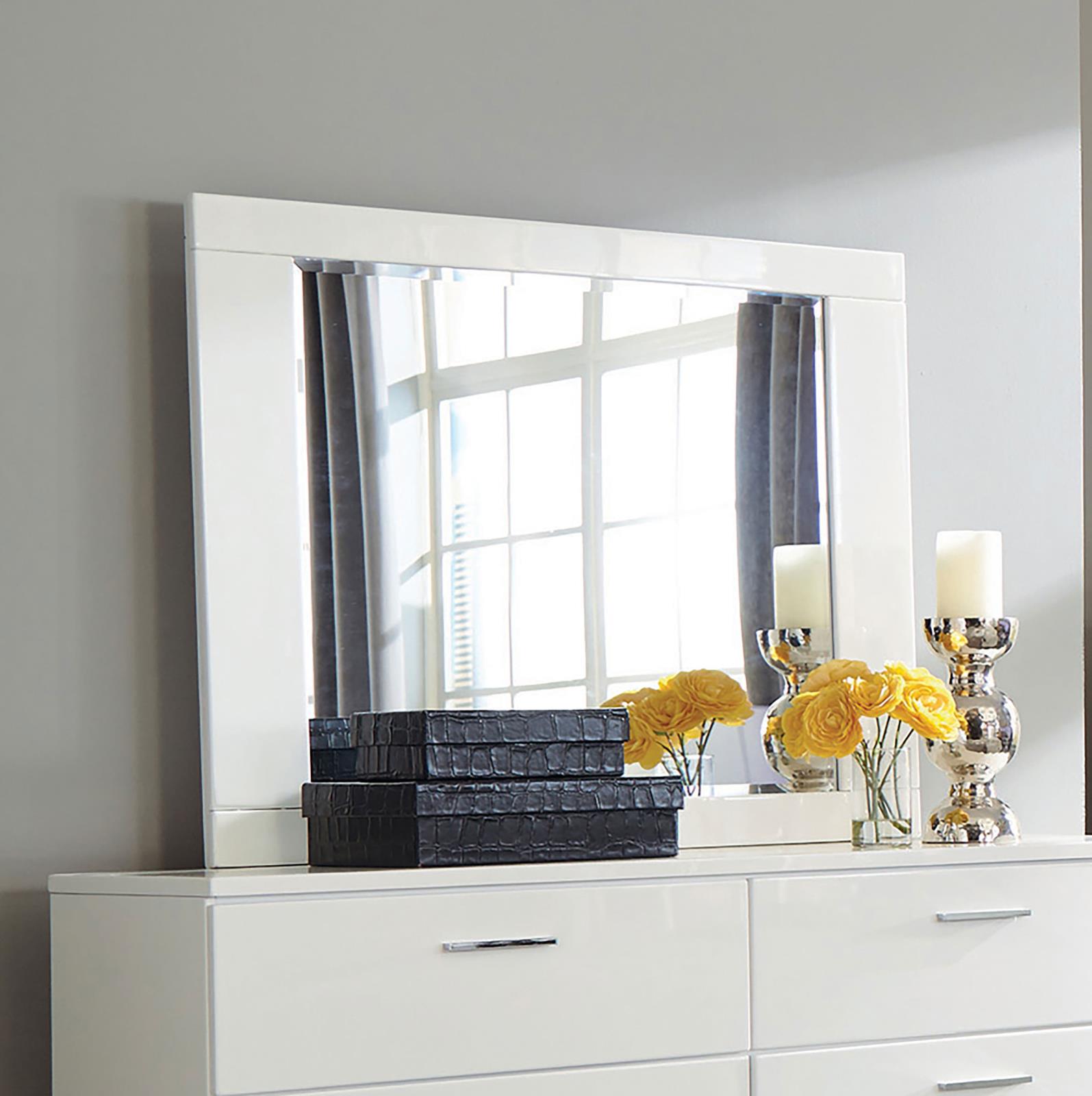 Felicity Dresser Mirror White High Gloss - Image 2