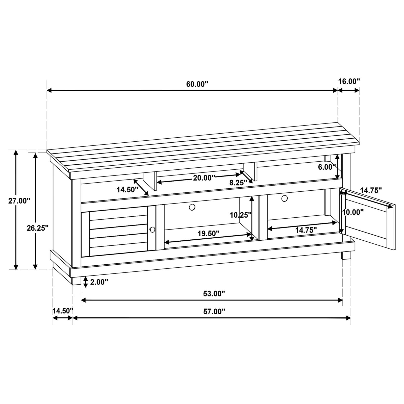Payne 60-inch TV Stand Media Console - Image 13