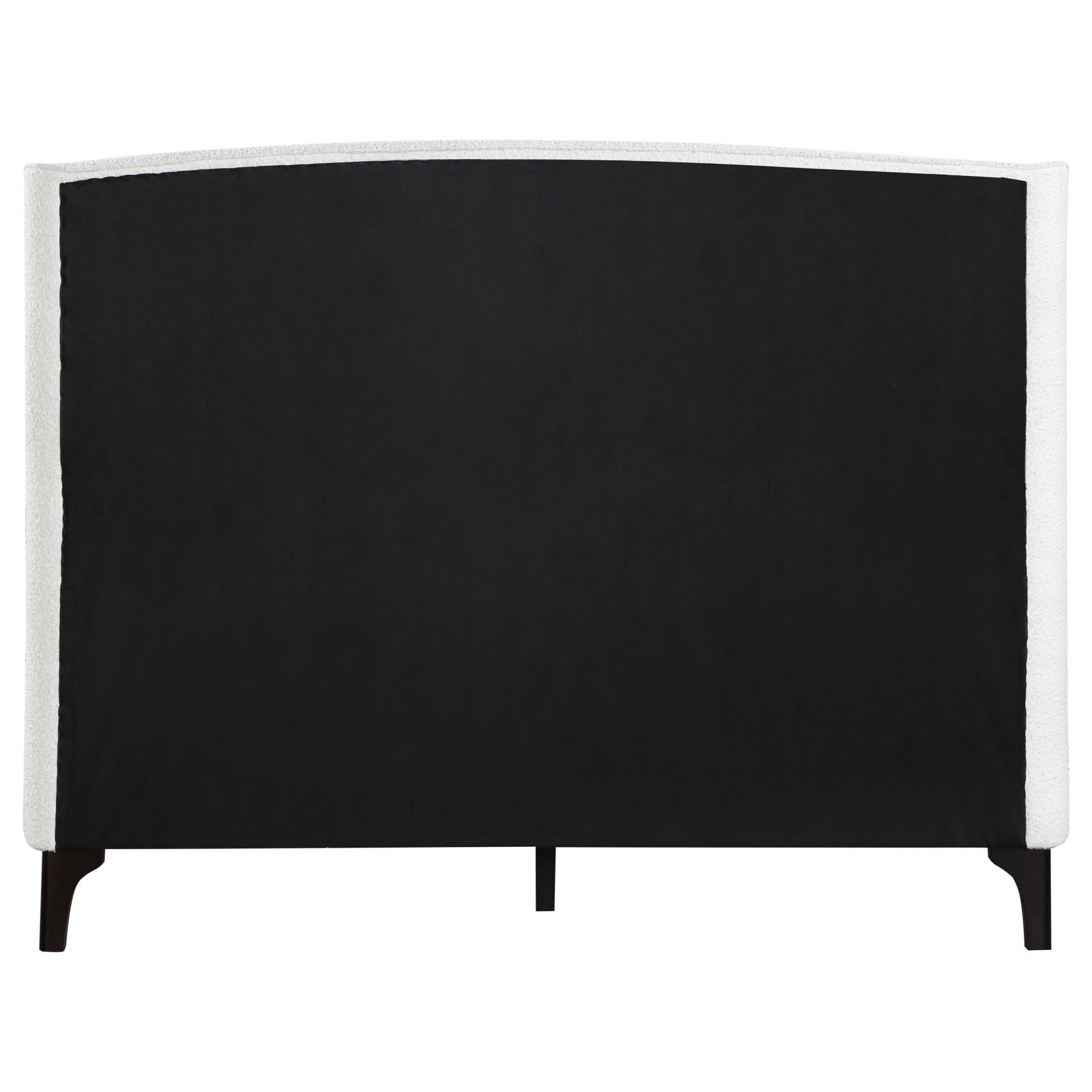 Mosby Upholstered Eastern King Wingback Bed Snow - Image 8