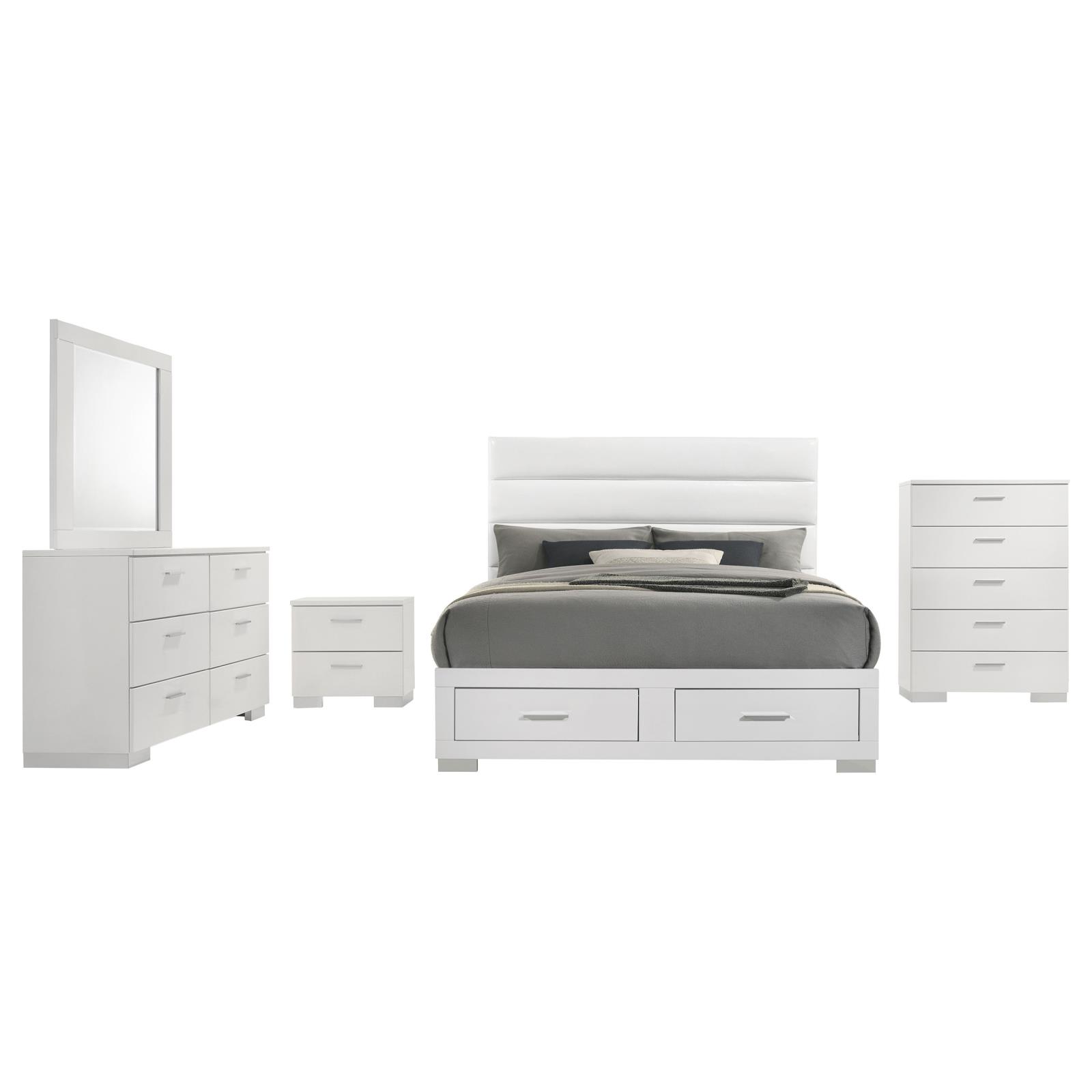 Felicity Platform Bedroom Set White - Image 18