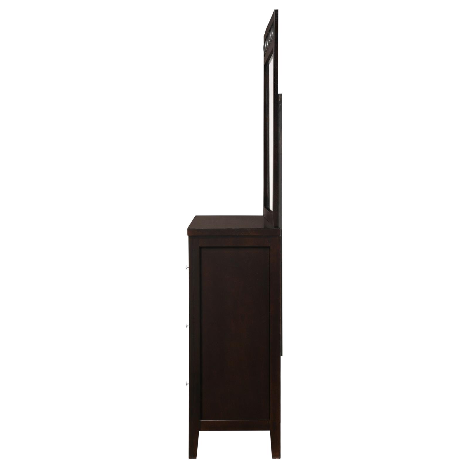 Carlton 6-drawer Dresser with Mirror Cappuccino - Image 5