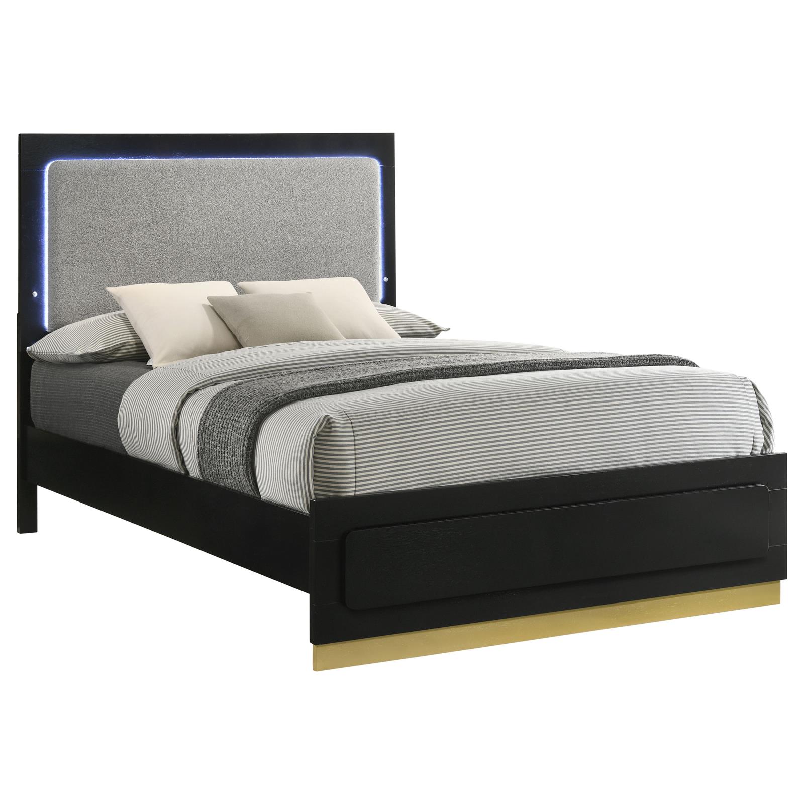 Caraway Wood California King LED Panel Bed - Image 11