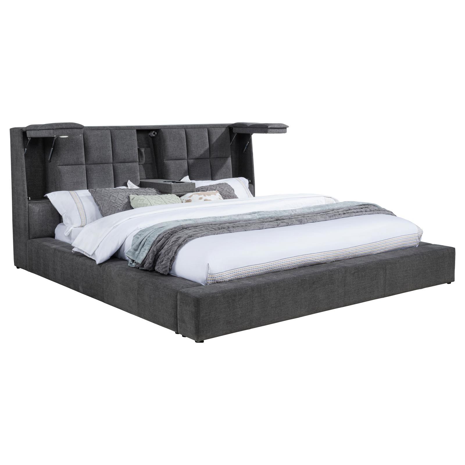 Dreux Upholstered California King Panel Platform Bed - Image 19