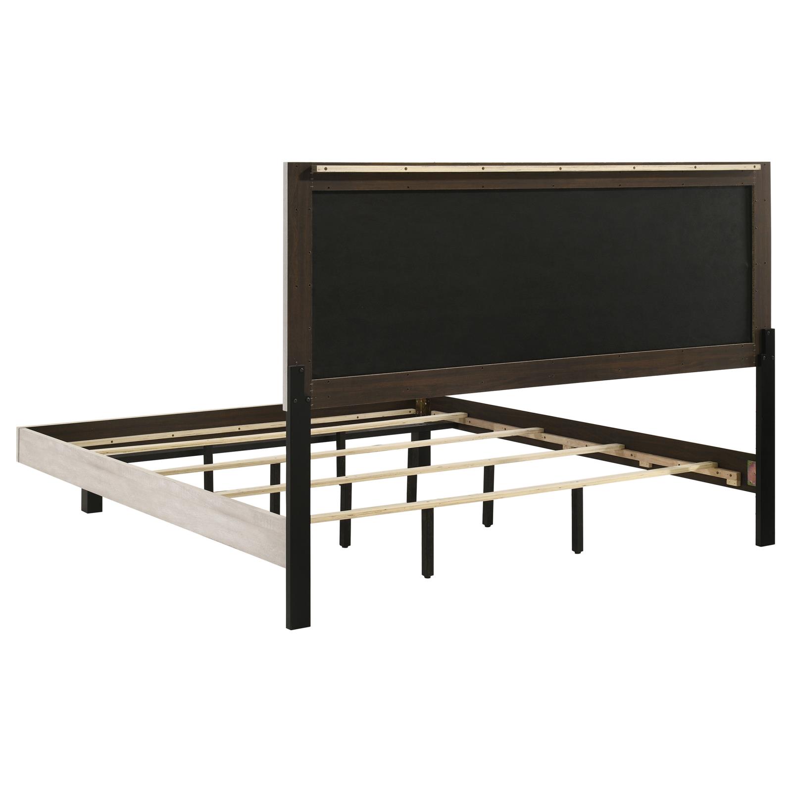 Trenton 54-inch Wood Eastern King Panel Bed Rustic Cream - Image 5