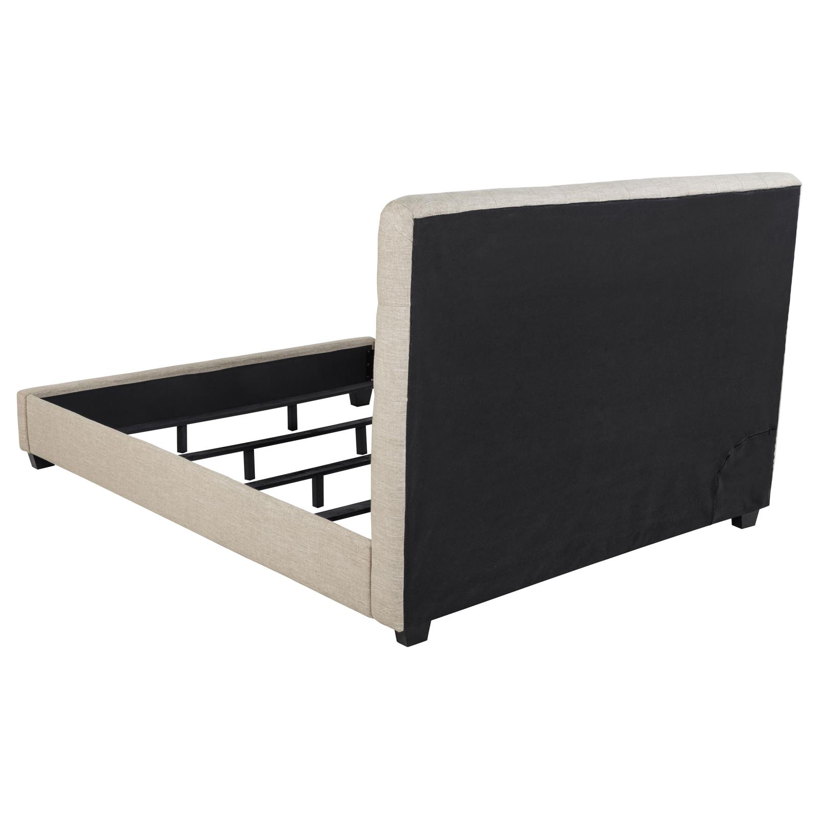Chloe Upholstered California King Panel Bed Oatmeal - Image 5