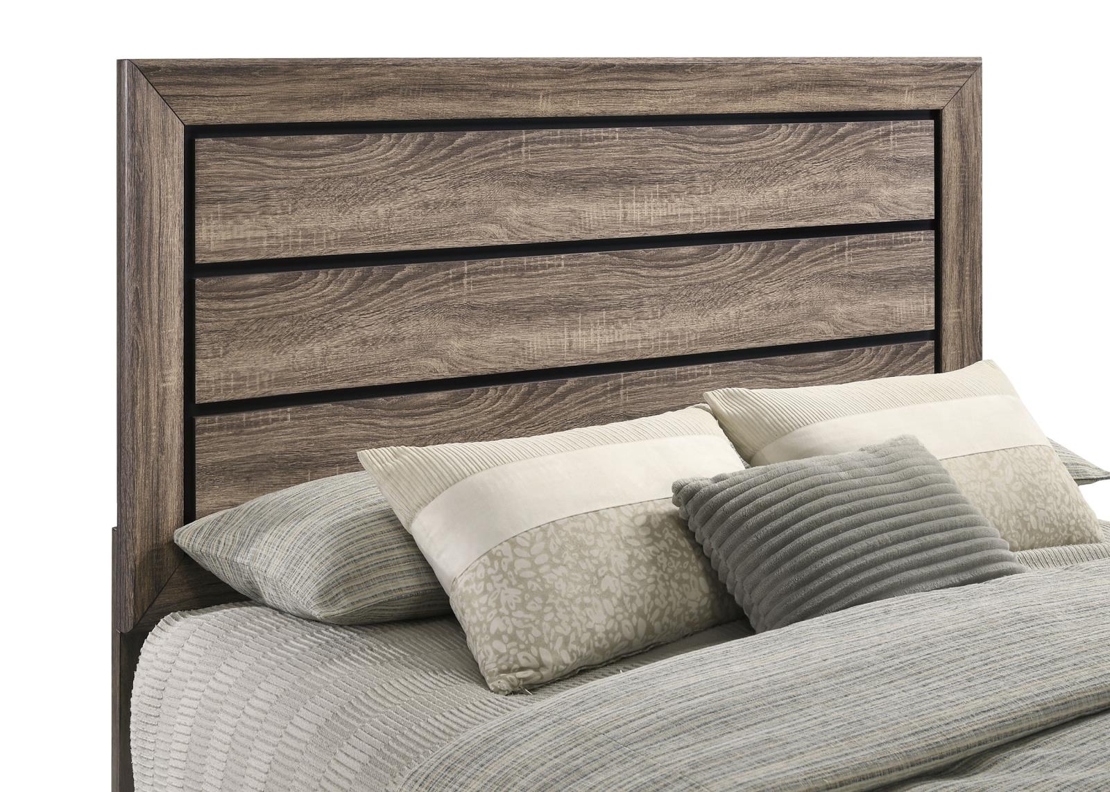 Kauffman Wood Eastern King Storage Panel Bed Washed Taupe - Image 11