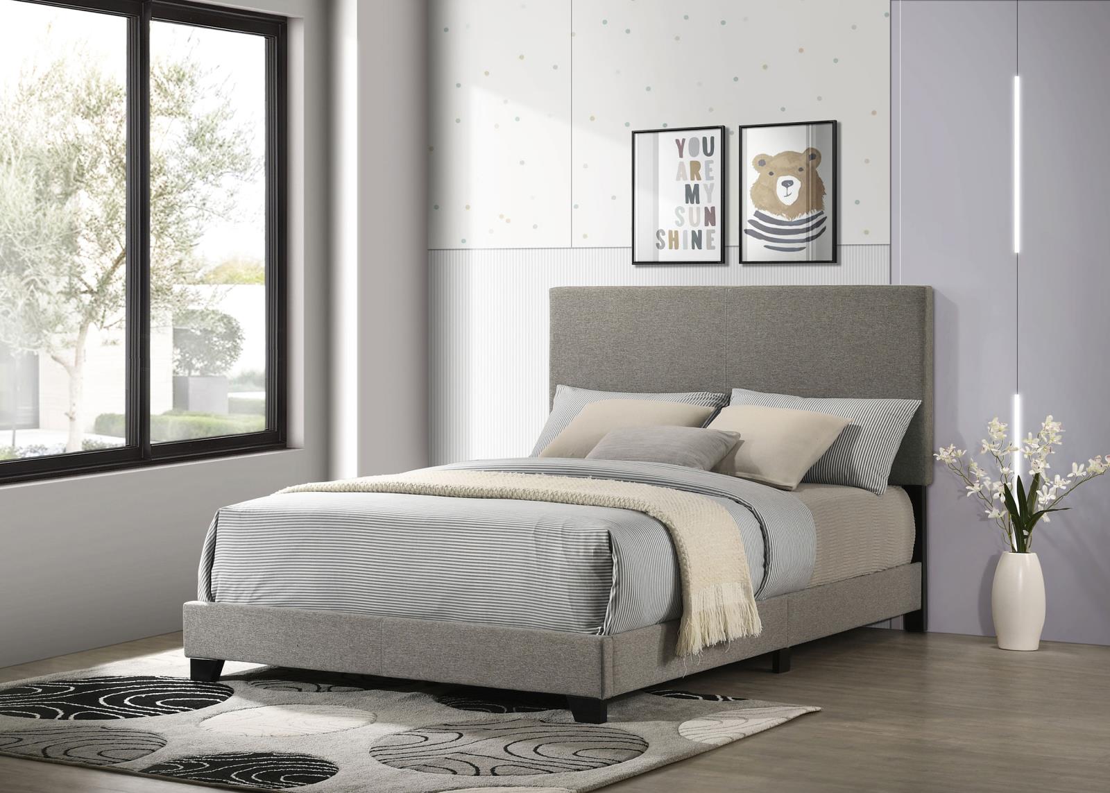 Dorian Fabric Upholstered Full Panel Bed - Image 2