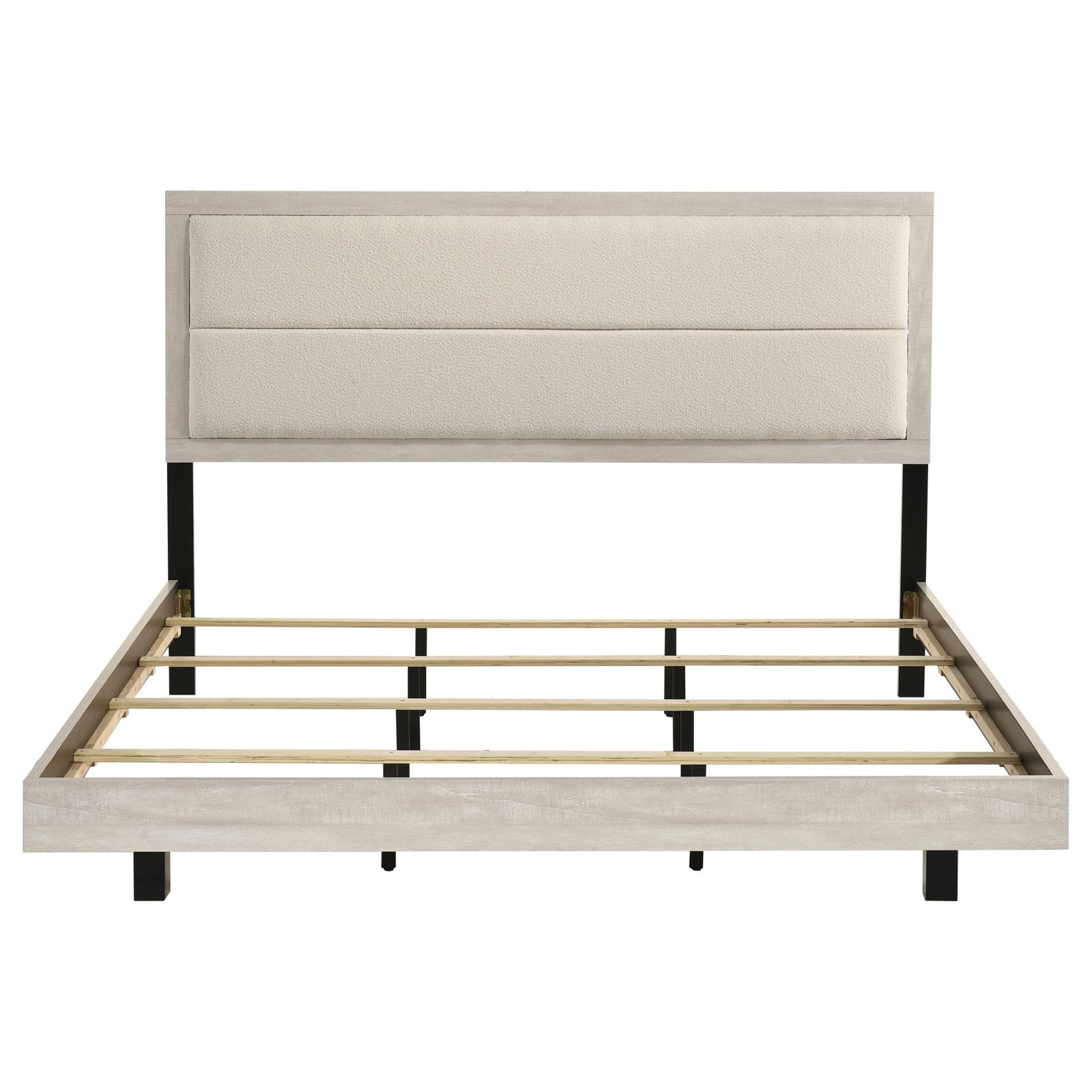 Trenton 54-inch Wood Eastern King Panel Bed Rustic Cream - Image 4