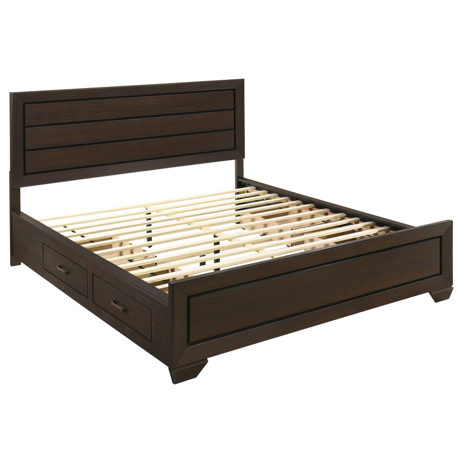 Kauffman Wood California King Storage Panel Bed Dark Cocoa - Image 3
