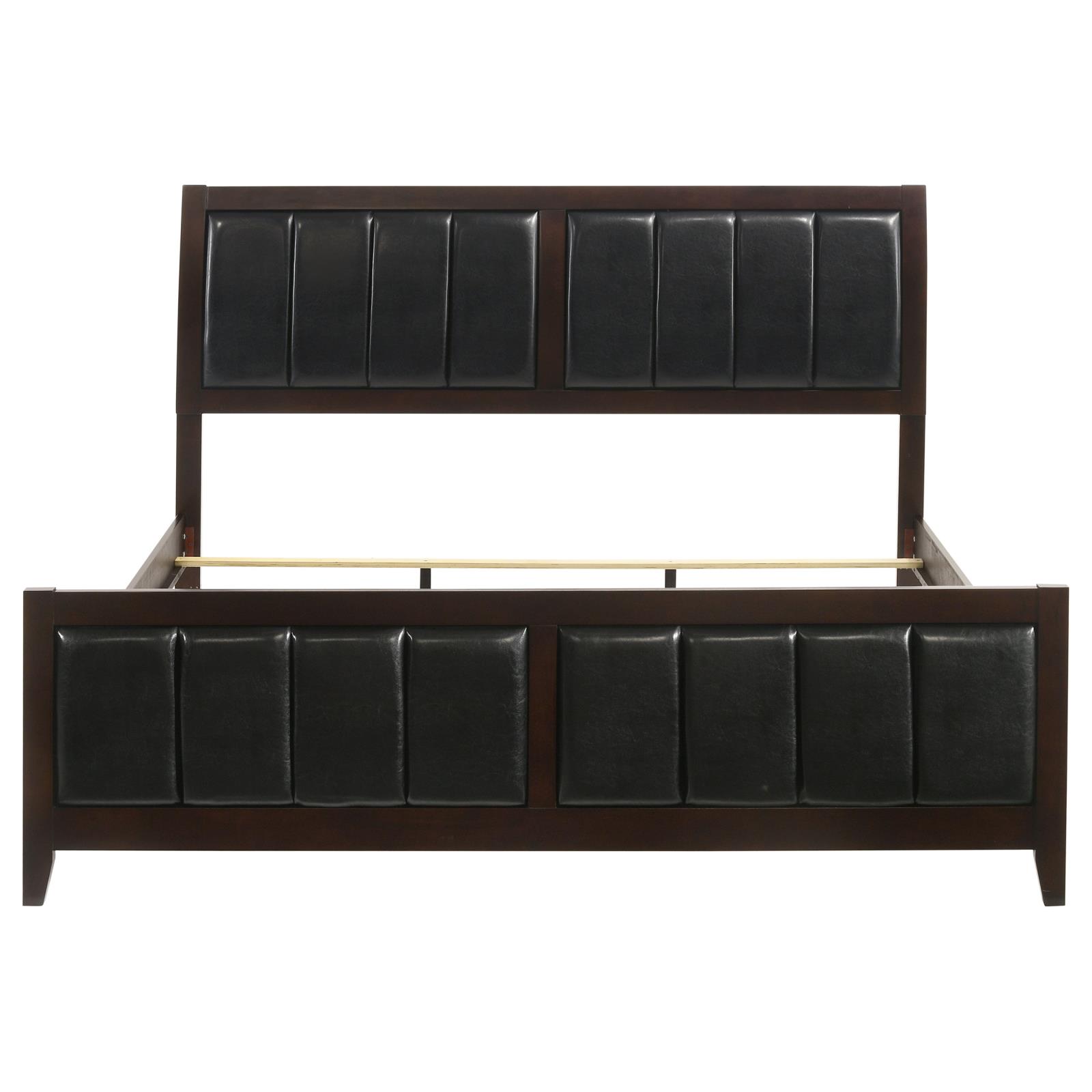 Carlton Wood Eastern King Panel Bed Cappuccino - Image 4