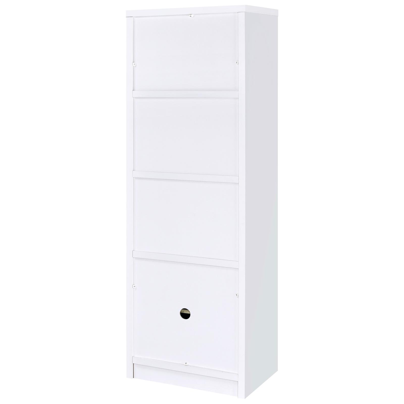 Laughlin 4-shelf Engineered Wood Media Tower White - Image 9